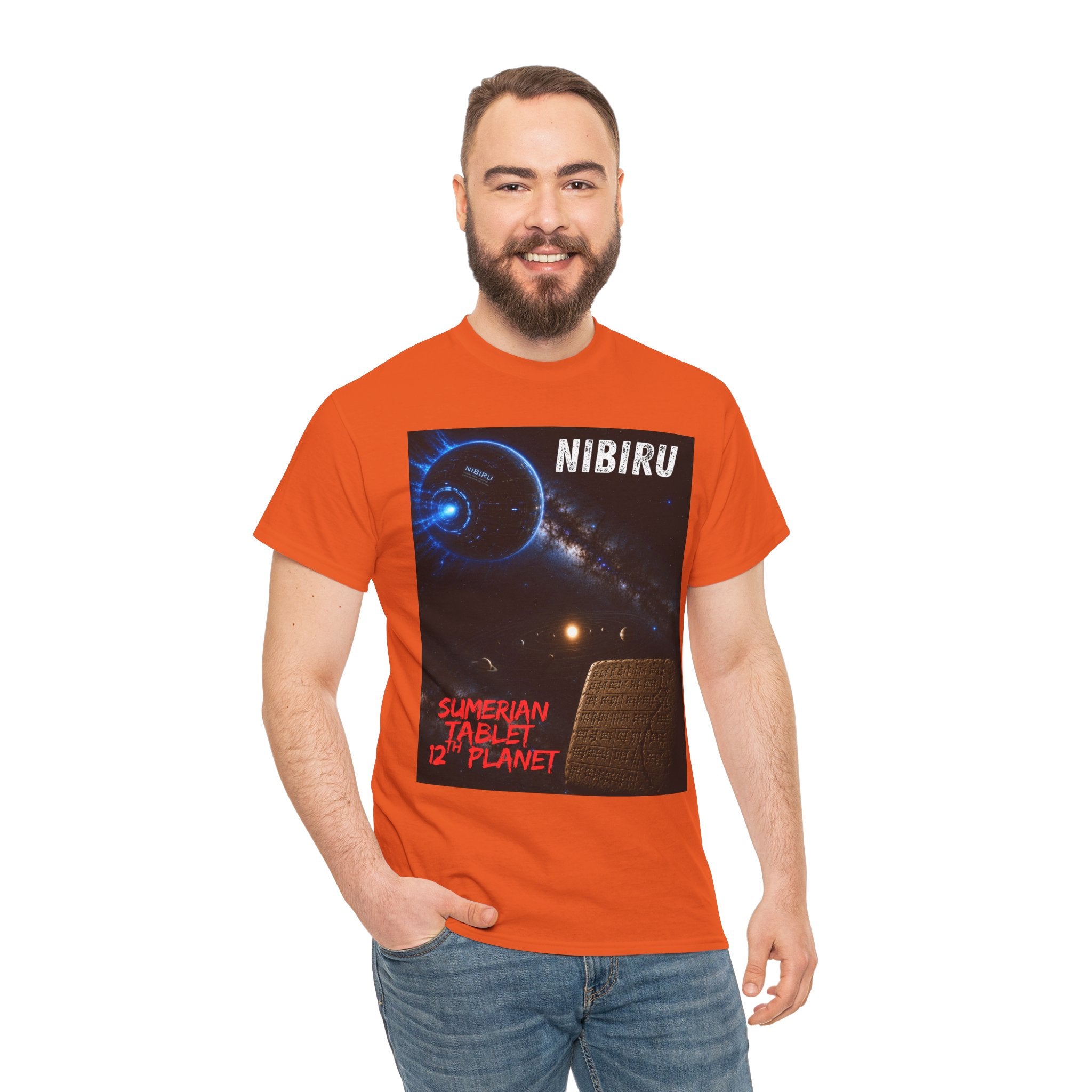 Nibiru 12th Planet T Shirt – Ancient Alien Sumerian Tablet Sci Fi Graphic Tee