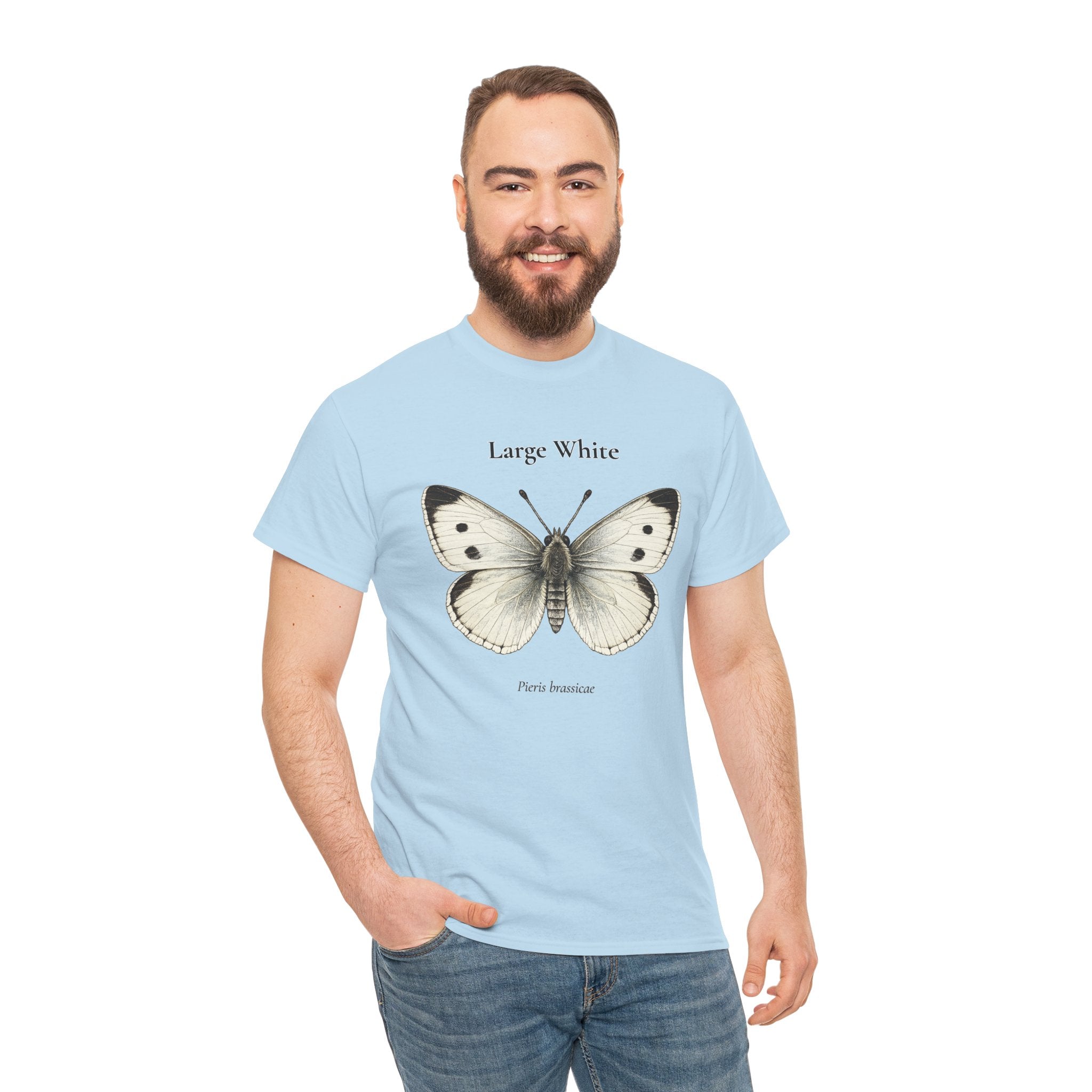 Large White Butterfly Graphic T-Shirt | WildOrbit