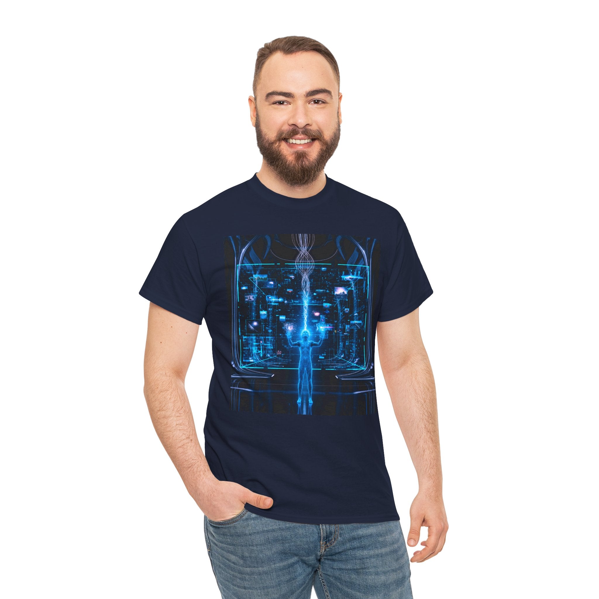 Sci Fi Regeneration Cyberpunk Neural Interface T Shirt – Futuristic AI Cyberpunk Graphic Tee