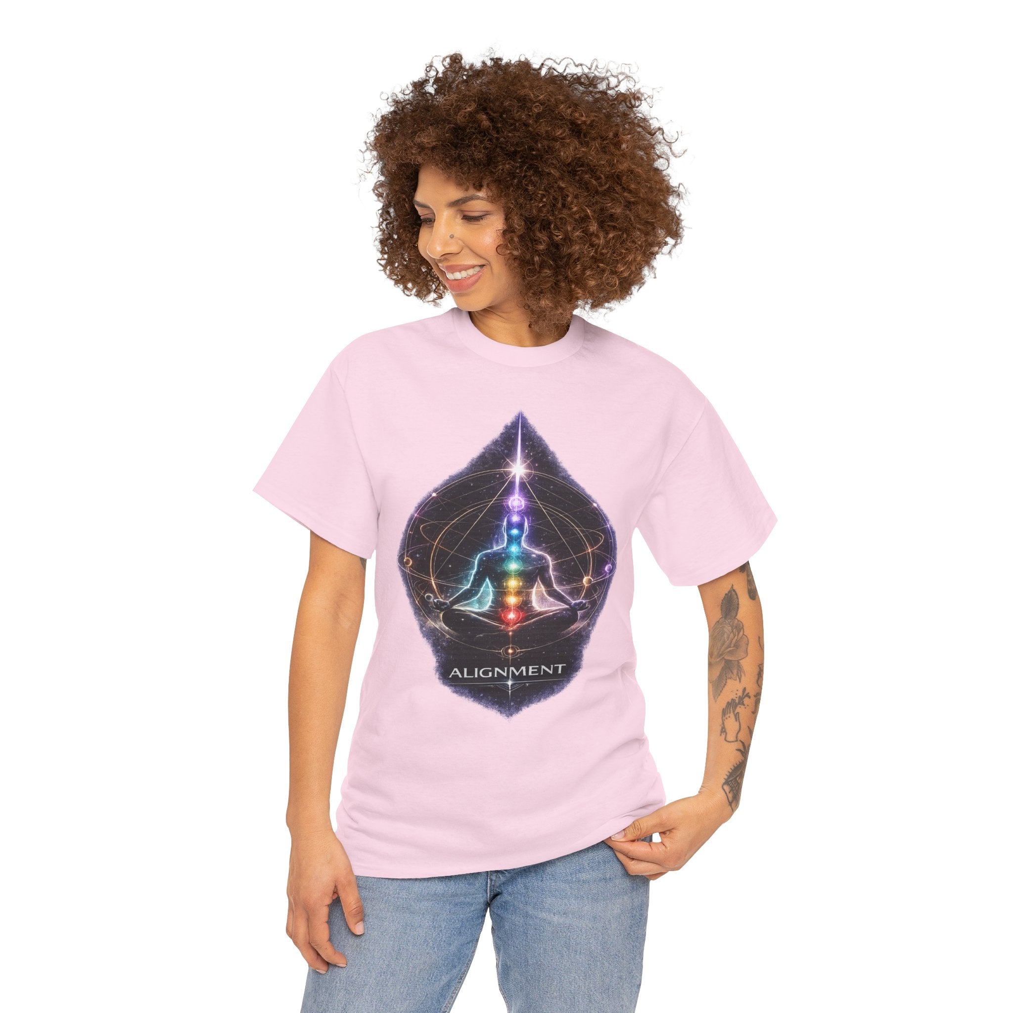 Alignment Chakra Meditation T Shirt – Spiritual Energy Yoga Graphic Tee