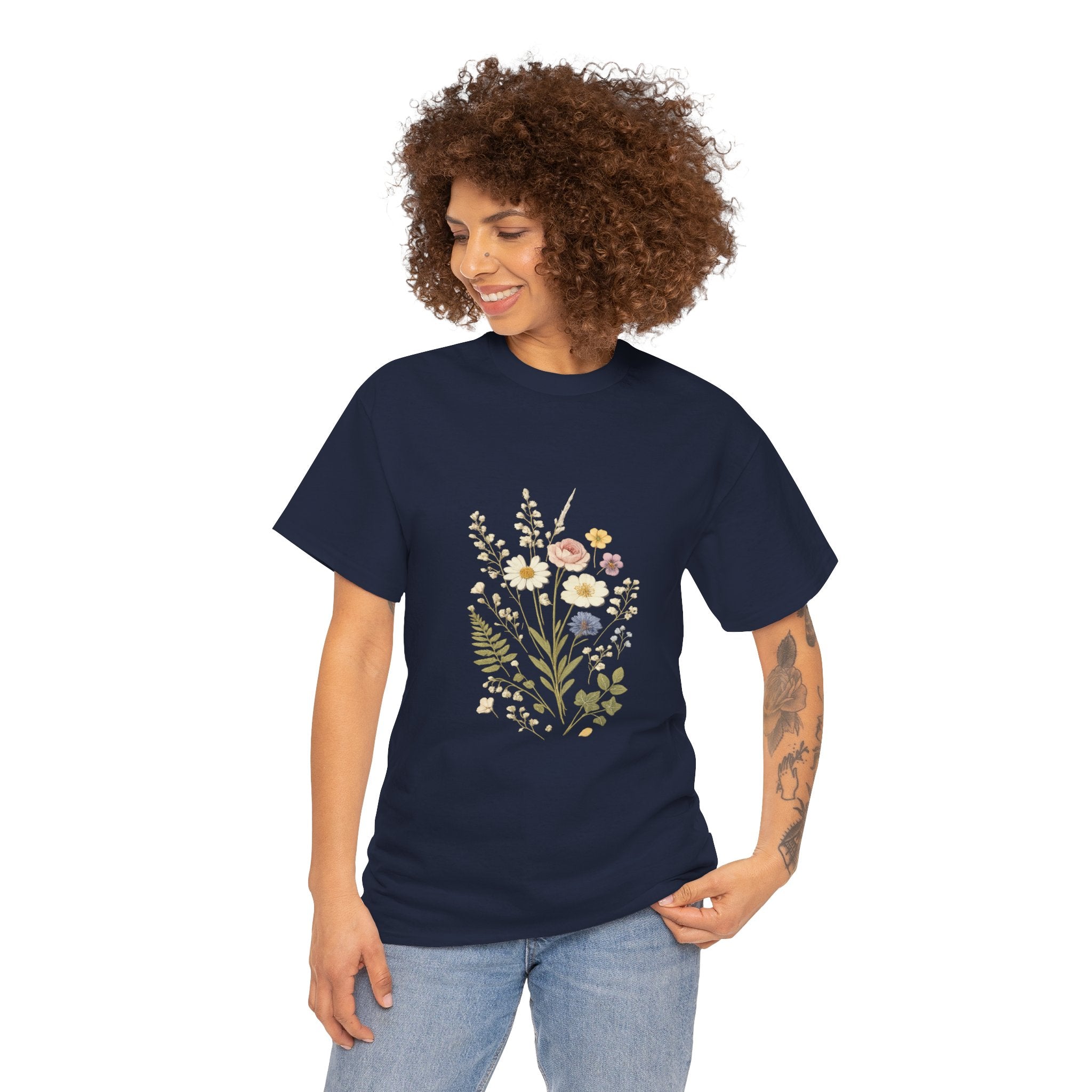 Wildflower Bouquet T Shirt – Cottagecore Floral Graphic Tee for Nature Lovers
