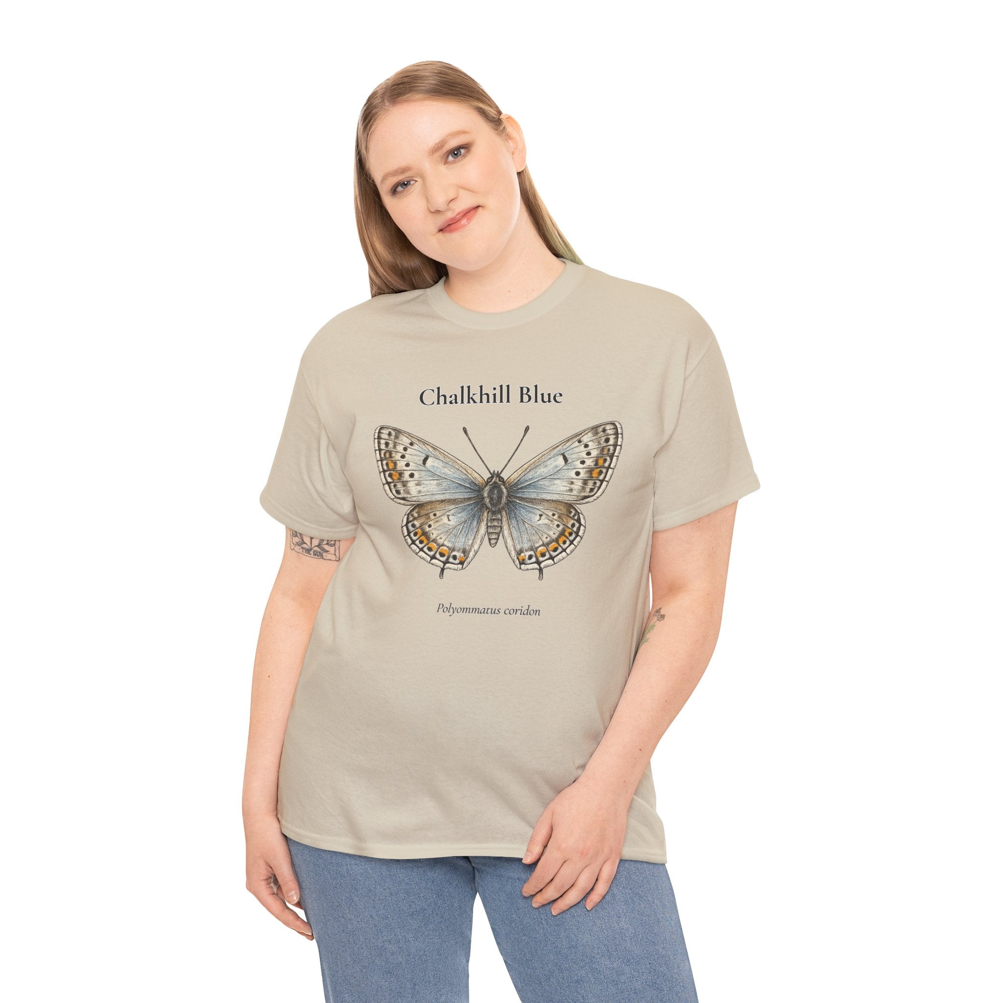 Chalkhill Blue Butterfly Graphic T-Shirt | WildOrbit