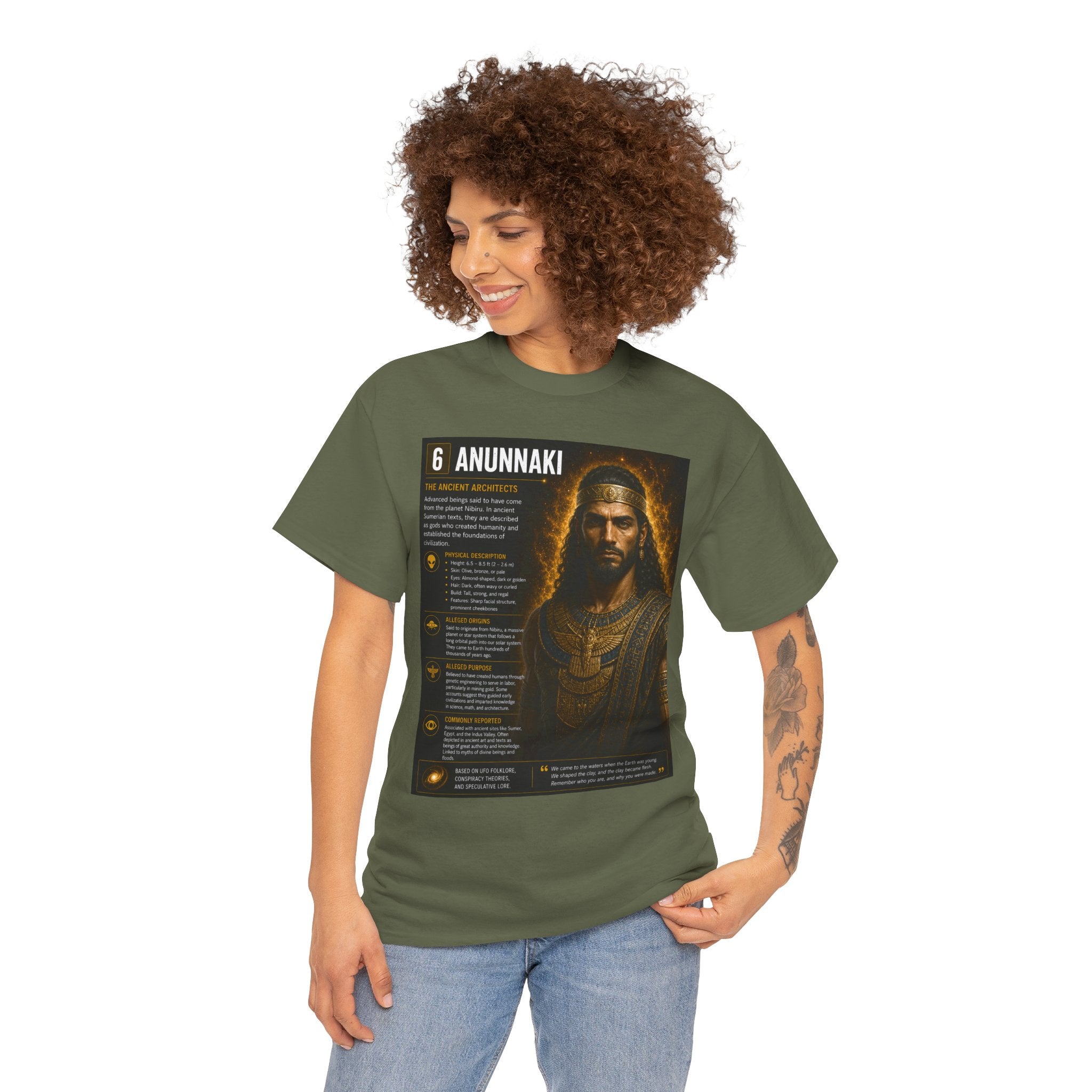 Anunnaki Alien T-Shirt – Ancient Aliens Informational Sci-Fi Graphic Tee for UFO Fans