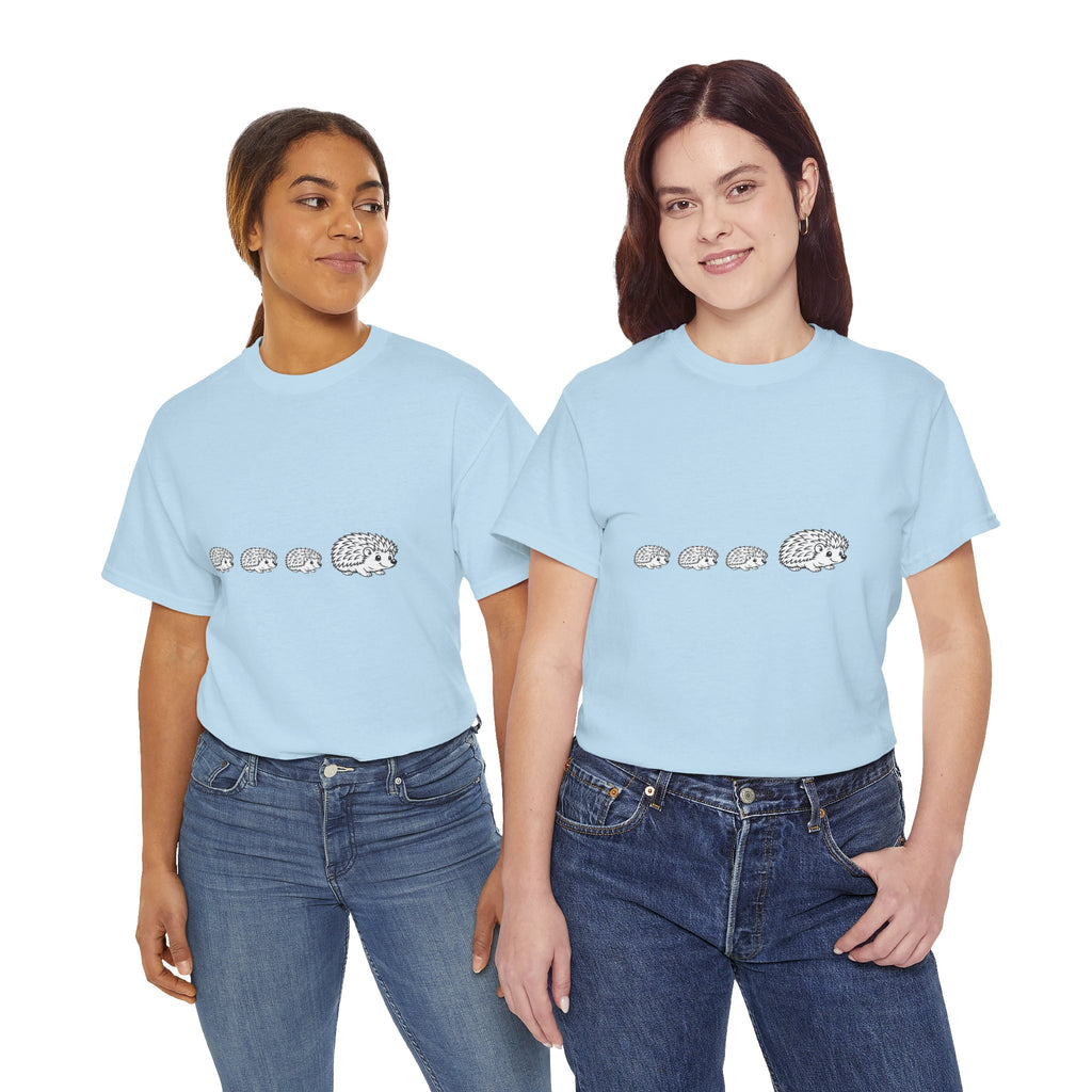 Cute Hedgehog Train T Shirt – Funny Growing Hedgehog Graphic Tee for Animal Lovers