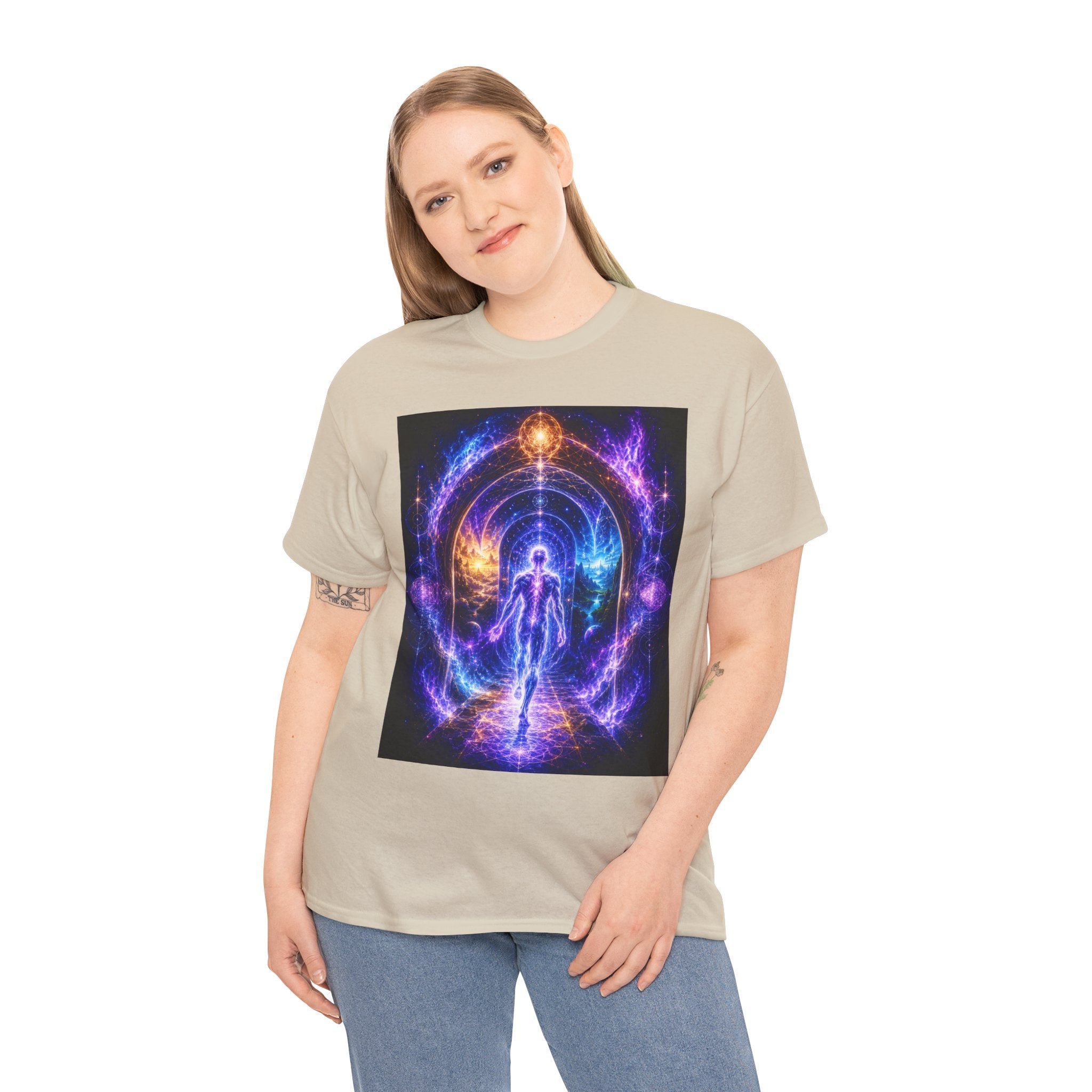 Beyond the Veil Cosmic Energy Shirt – Spiritual Ascension & Aura Graphic Tee