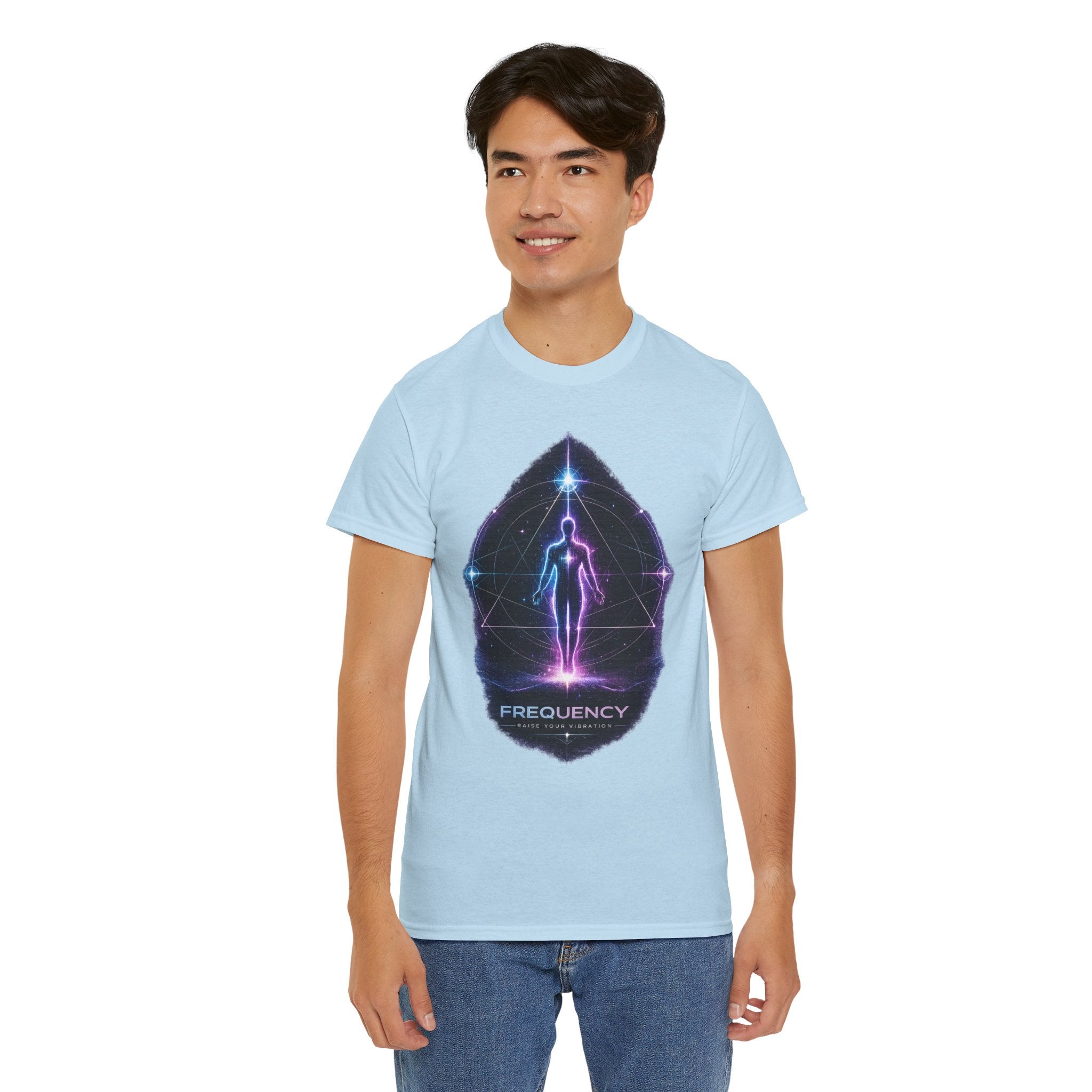 Frequency Vibration T Shirt – Spiritual Awakening Cosmic Energy Graphic Shirt
