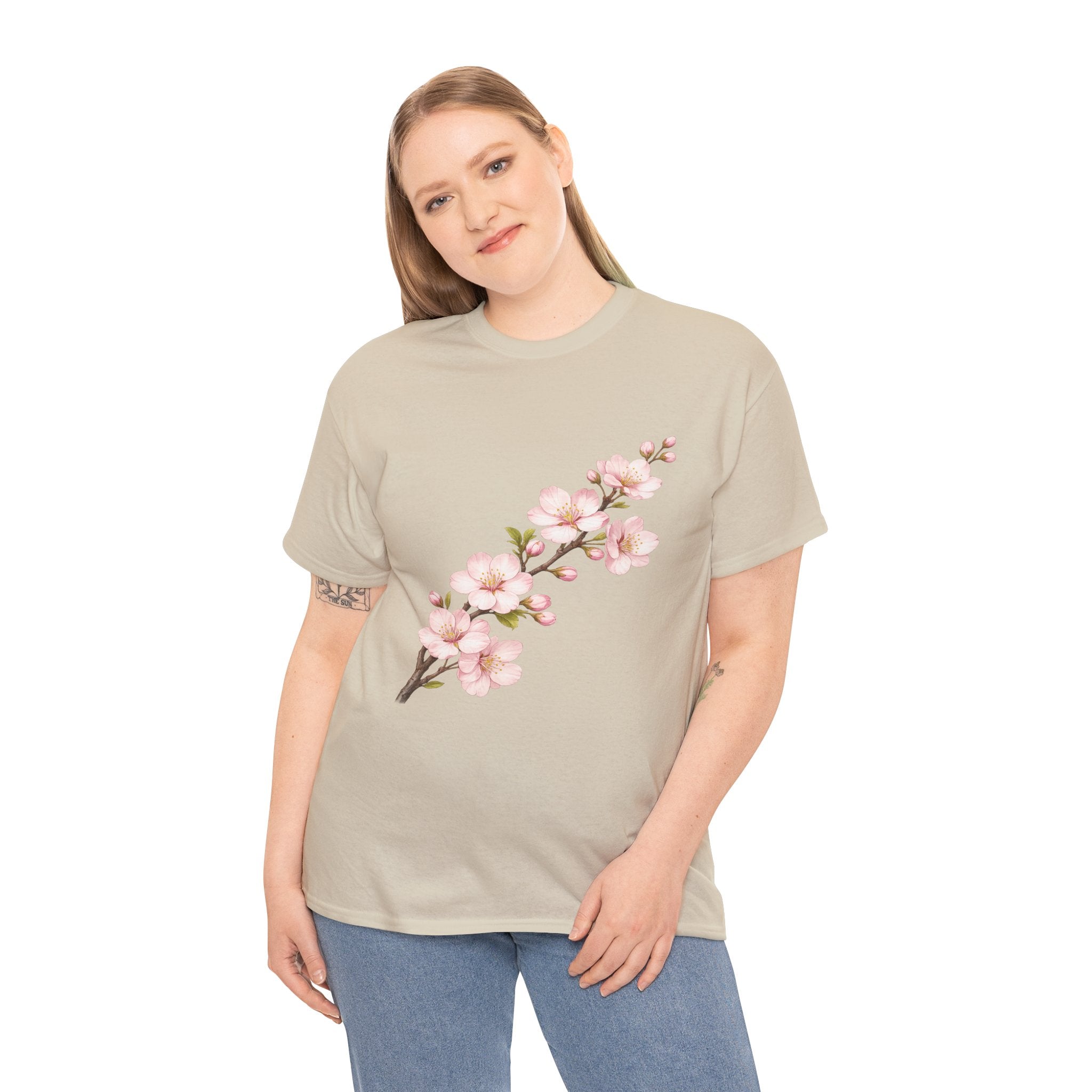 Sakura Cherry Blossom T Shirt – Pink Floral Branch Graphic Tee for Nature Lovers