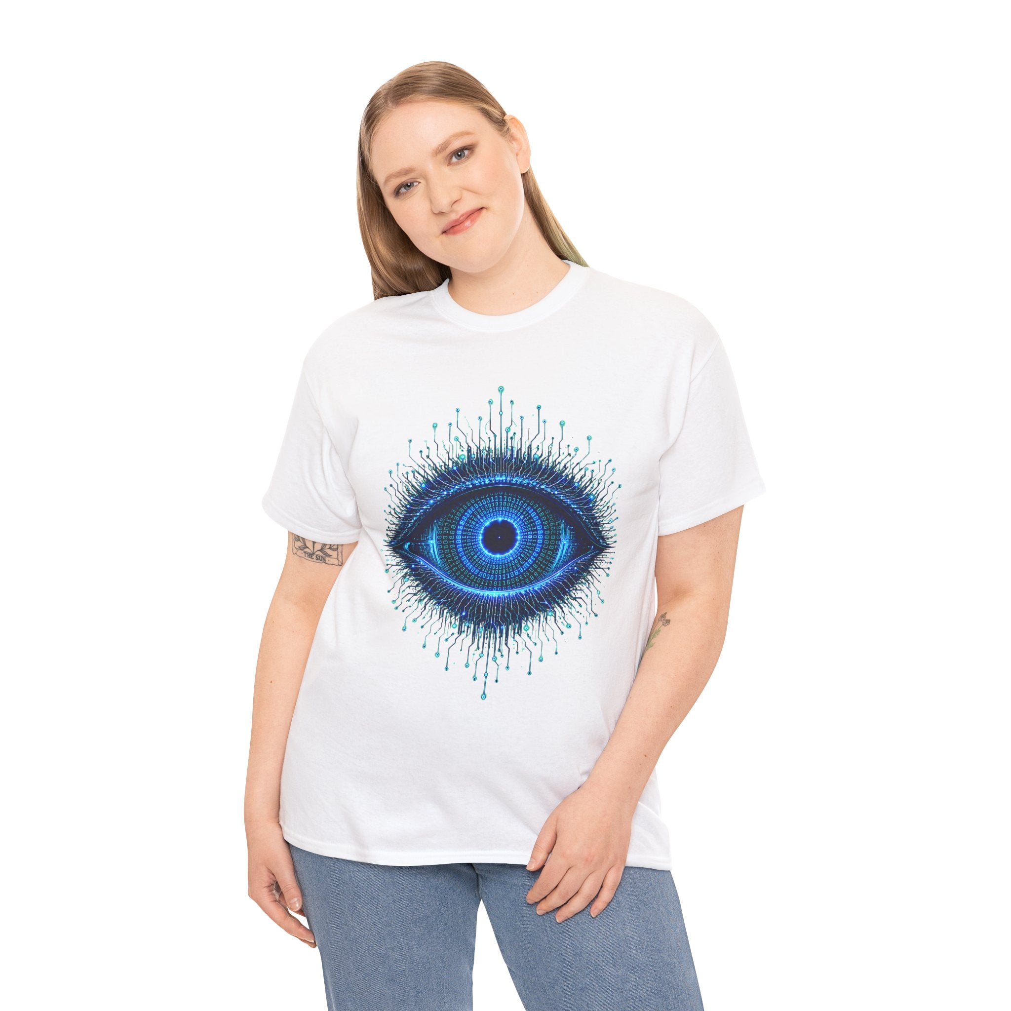Quantum Eye Cyberpunk Graphic T-Shirt | WildOrbit