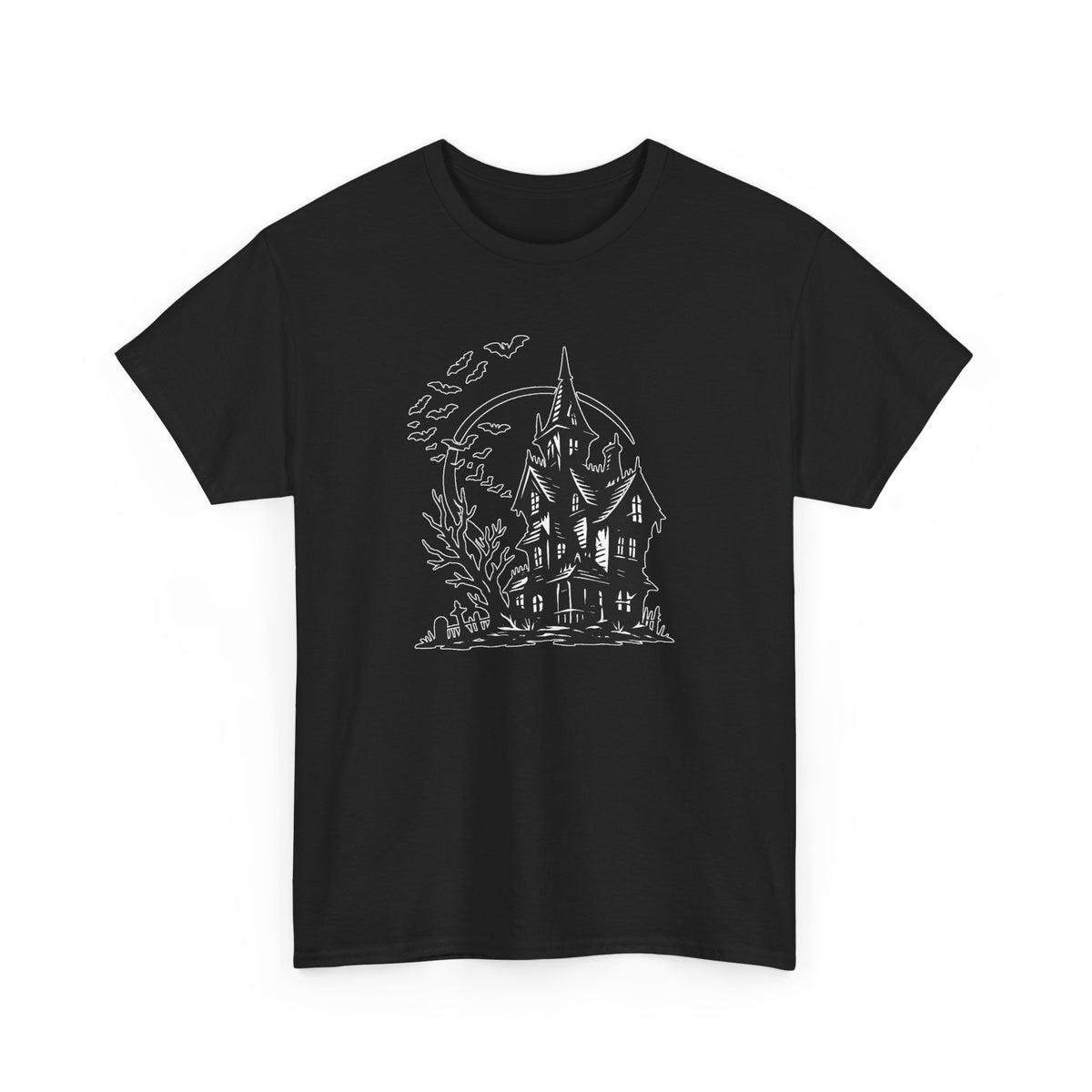 Haunted House Halloween Graphic T-Shirt | WildOrbit
