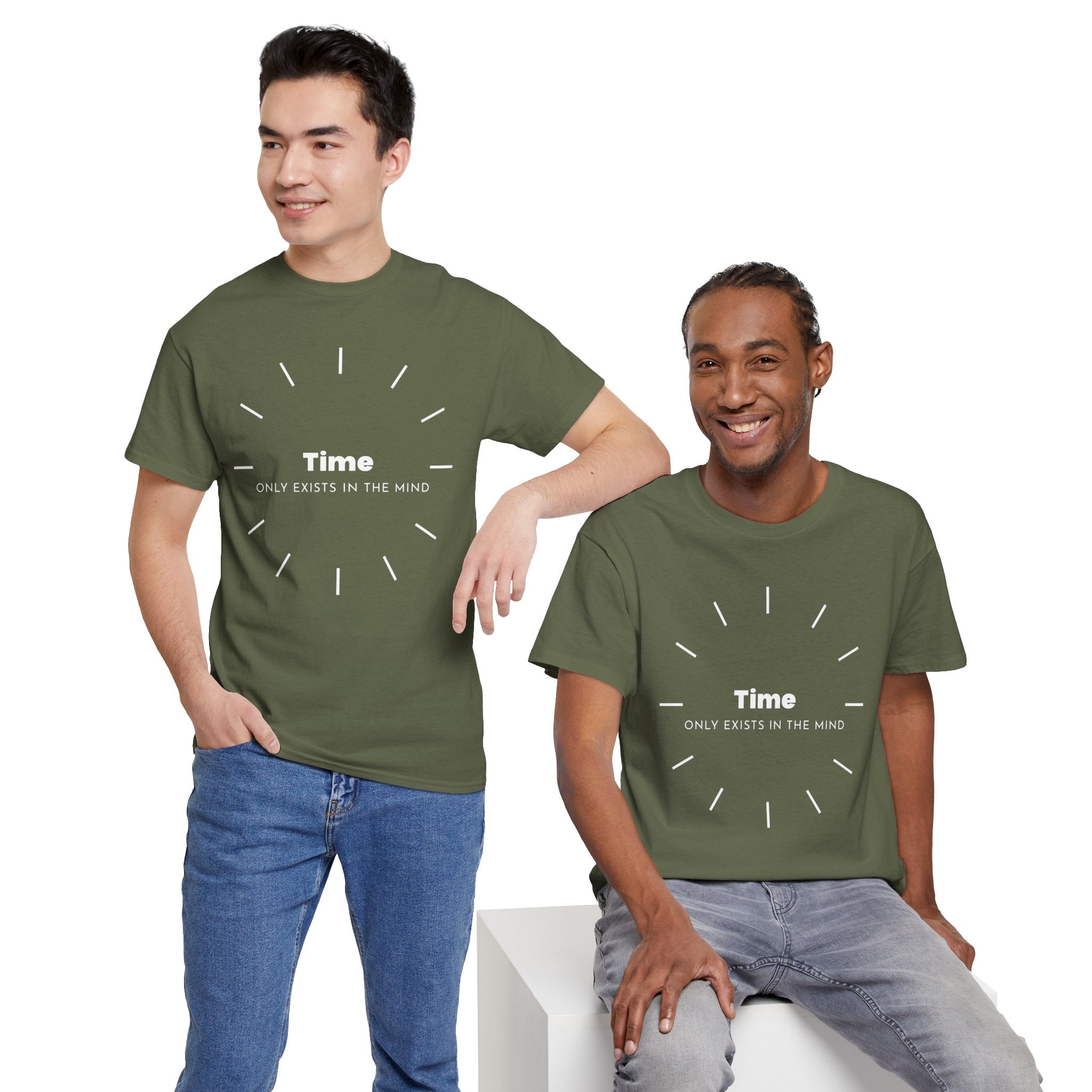 Time Only Exists In The Mind Philosophical Quote T Shirt – Minimalist Existential Graphic Tee
