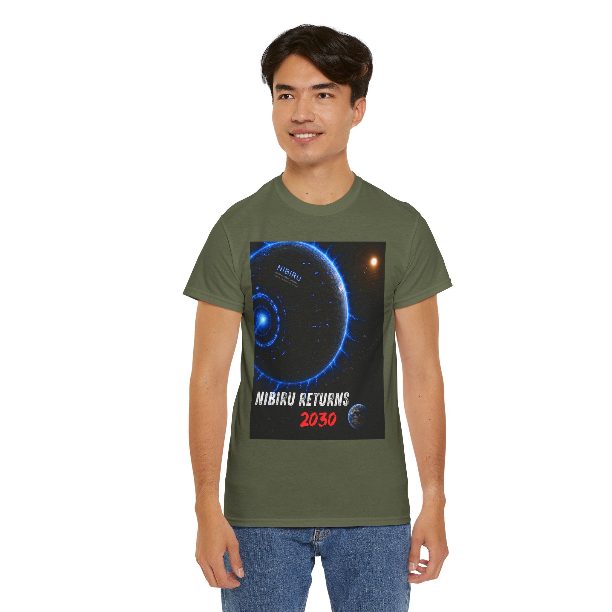 Nibiru Returns 2030 T Shirt – Ancient Sumerian Prophecy Alien Planet Graphic Tee