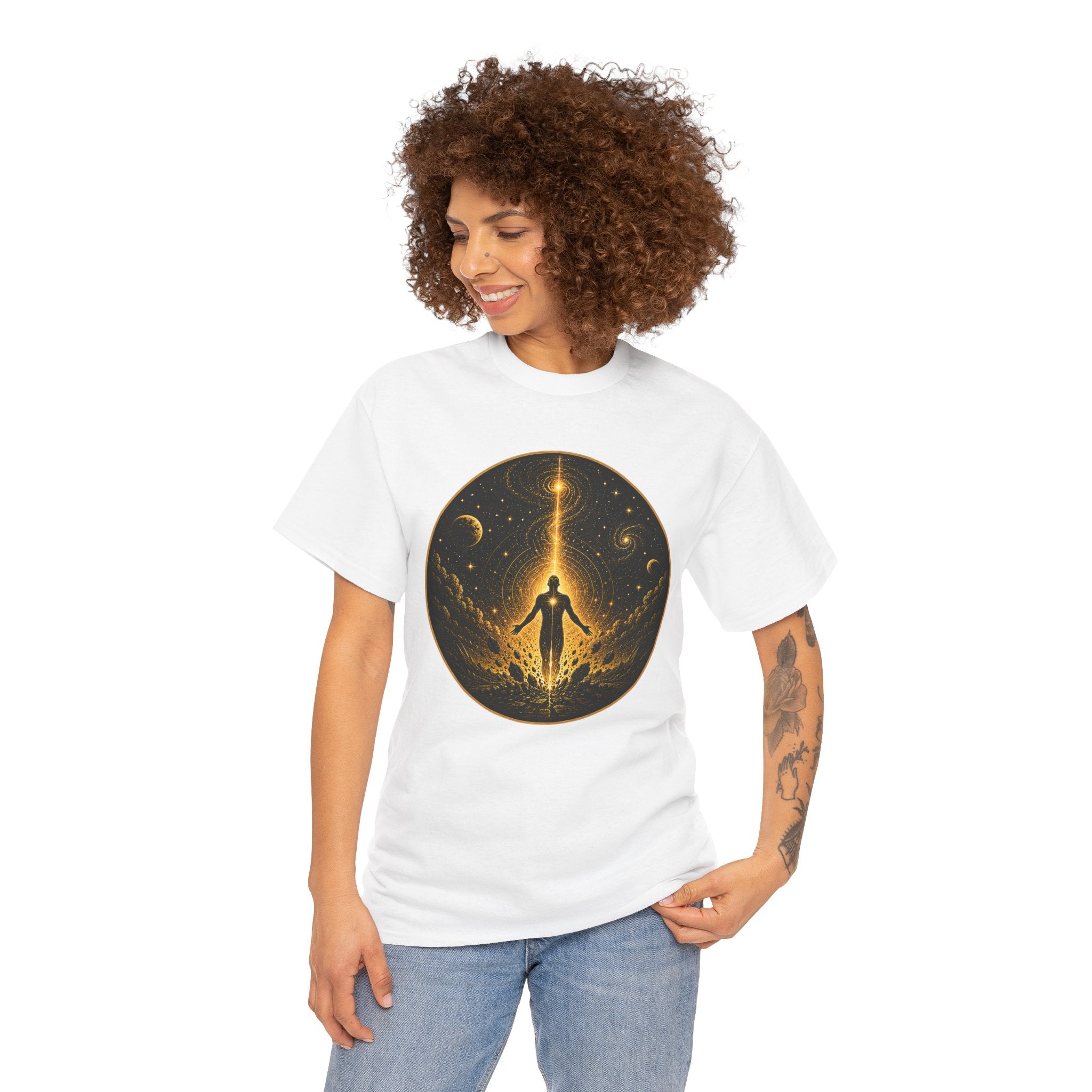 The Awakening Illustrated T-Shirt – Cosmic Ascension Graphic Tee