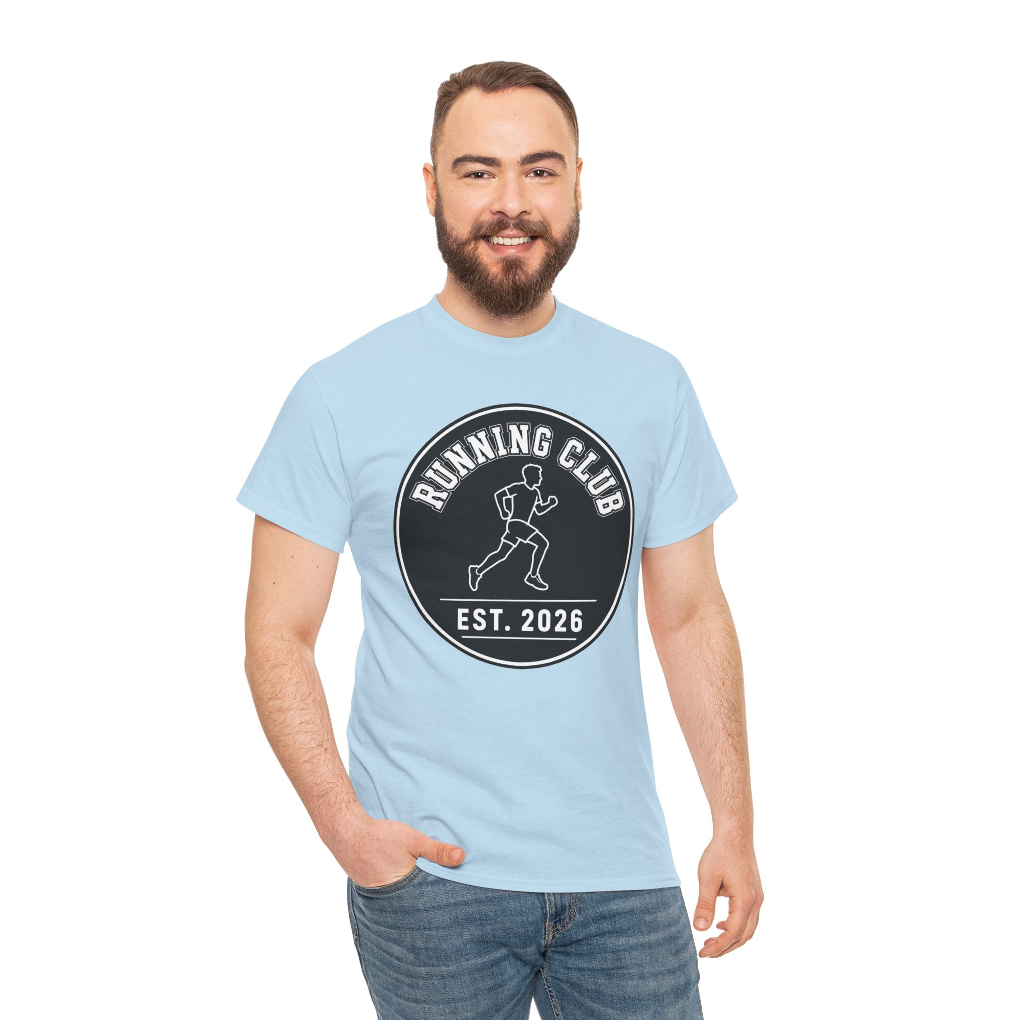 Running Club Est. 2026 T-Shirt – Vintage Runner Badge Graphic Tee