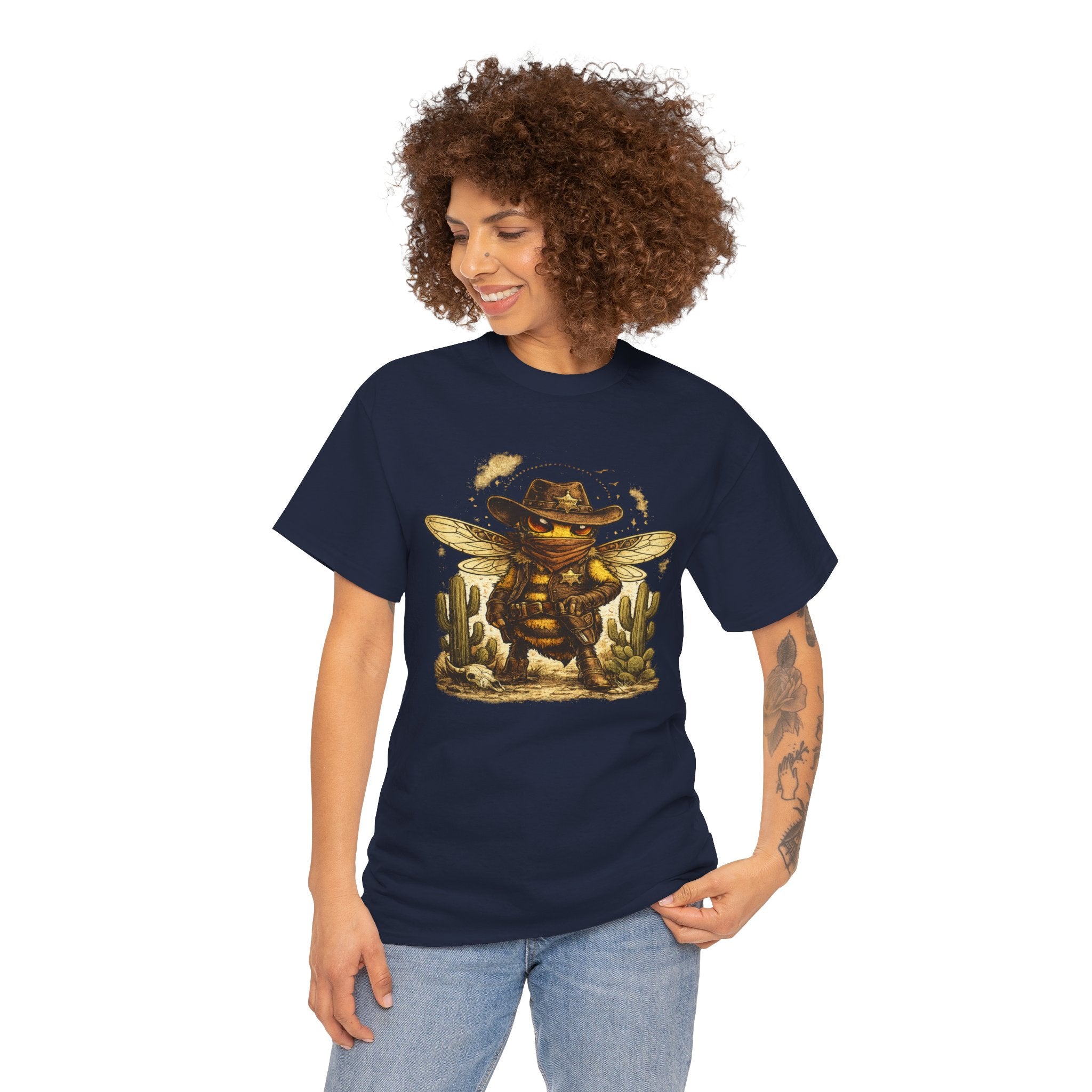 Cowboy Bee T Shirt – Western Desert Bumblebee Graphic Tee