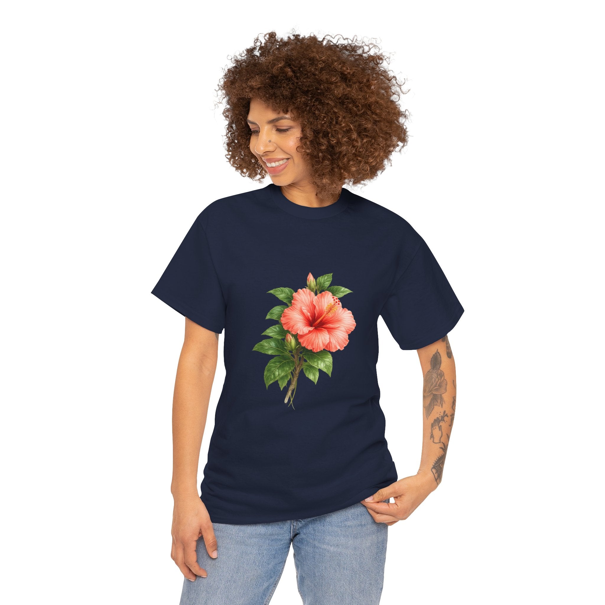 Hibiscus Flower T-Shirt – Tropical Floral Graphic Tee for Summer & Beach Style