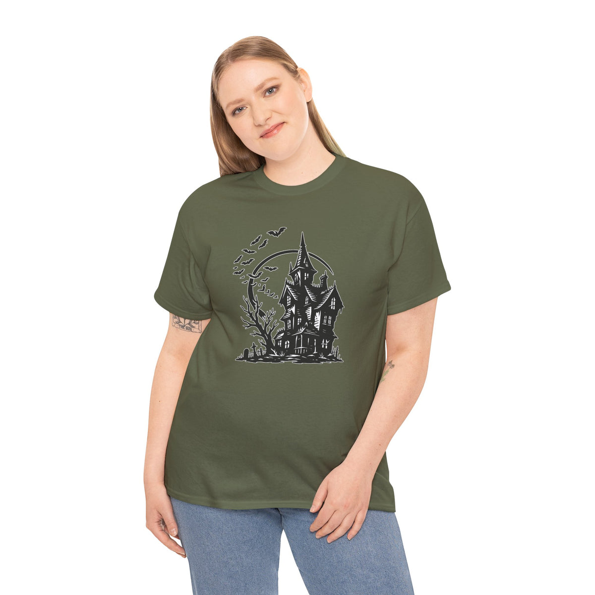 Haunted House Halloween Graphic T-Shirt | WildOrbit