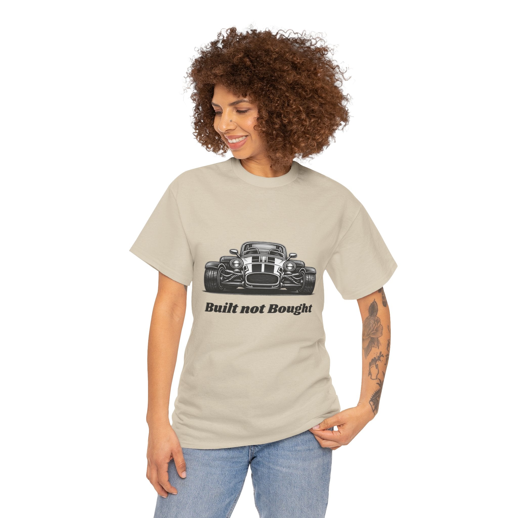 Built Not Bought Car T Shirt – Retro Kit Car Mechanic Graphic Tee for Auto Enthusiasts