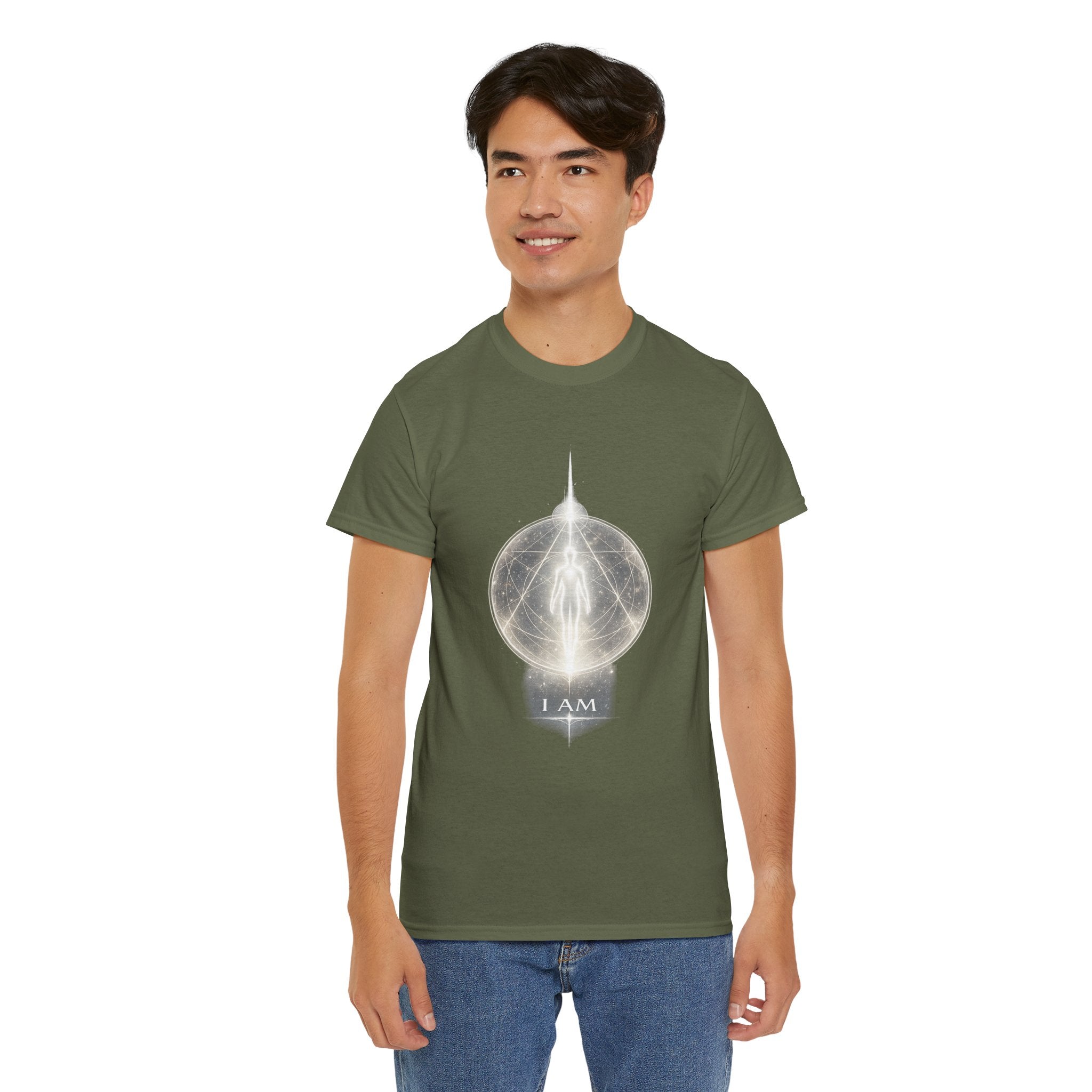 I AM Spiritual Energy T Shirt – Cosmic Light Being Meditation Graphic Tee