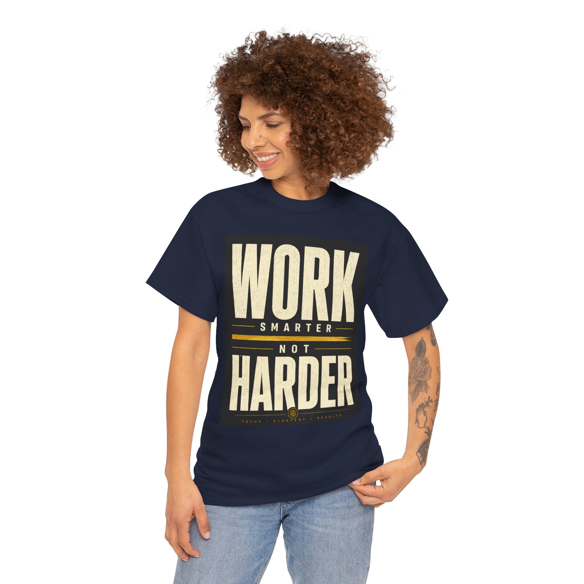 Work Smarter Not Harder T-Shirt – Motivational Quote Graphic Tee for Entrepreneurs & Professionals