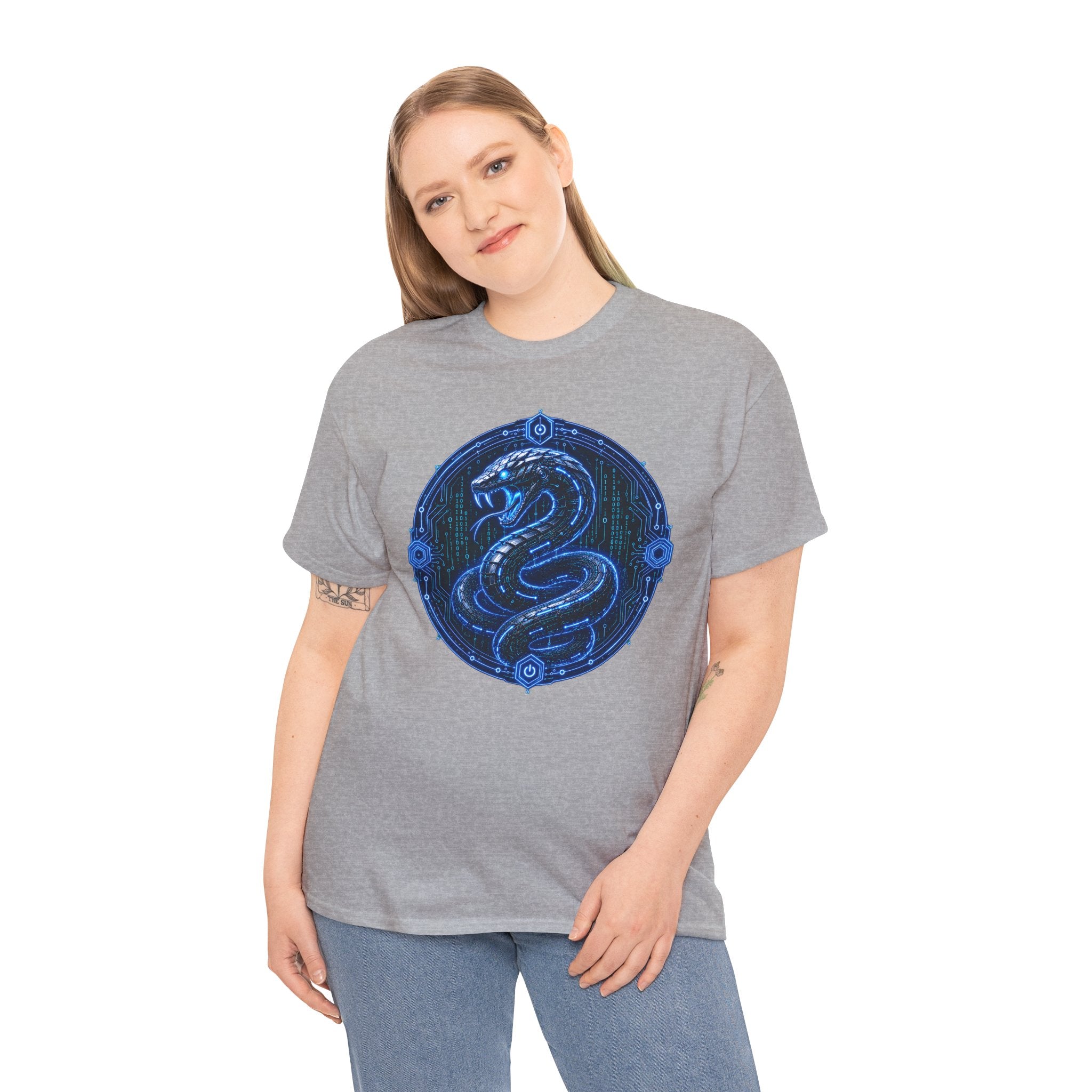 Cyber Serpent Cyberpunk Graphic T-Shirt | WildOrbit