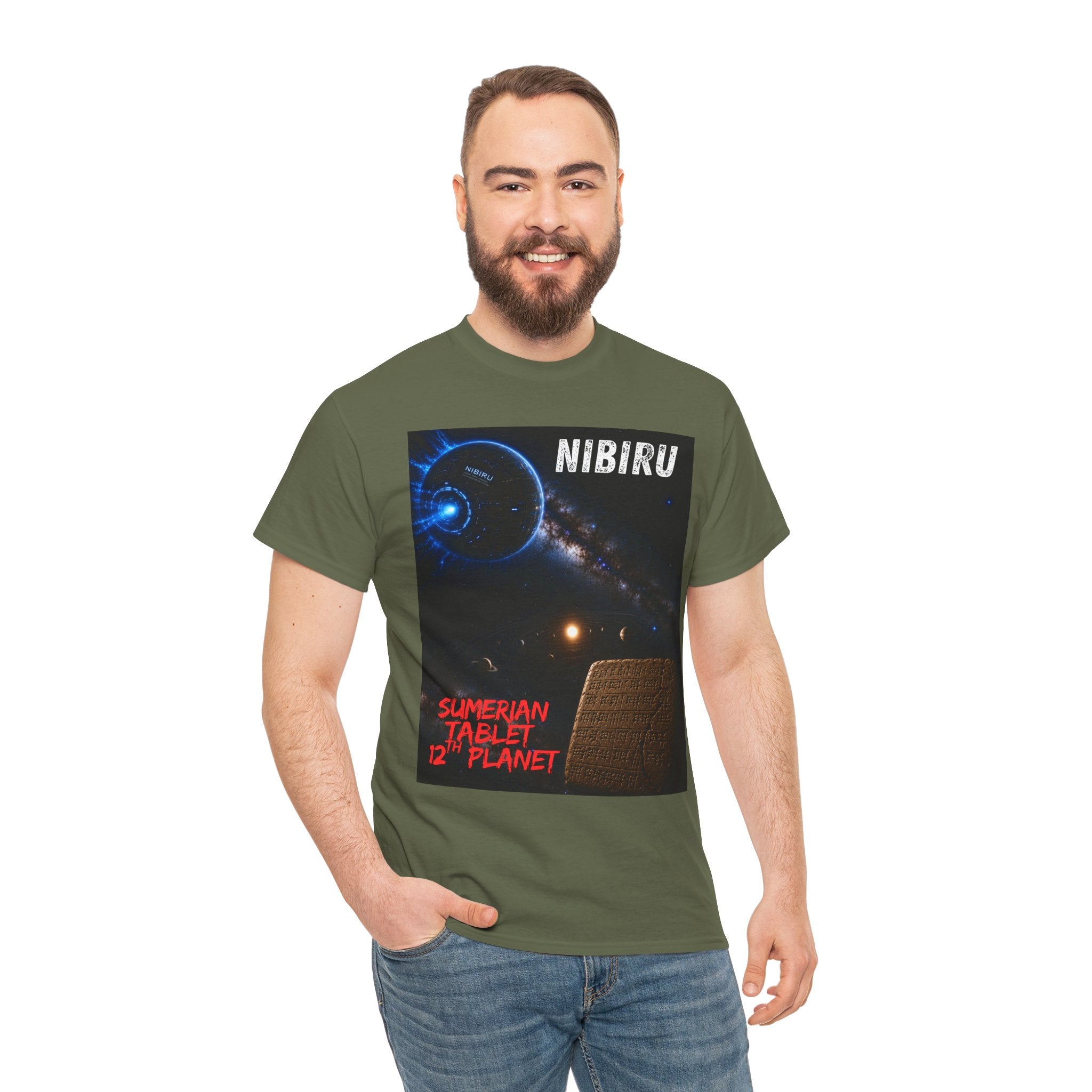 Nibiru 12th Planet T Shirt – Ancient Alien Sumerian Tablet Sci Fi Graphic Tee