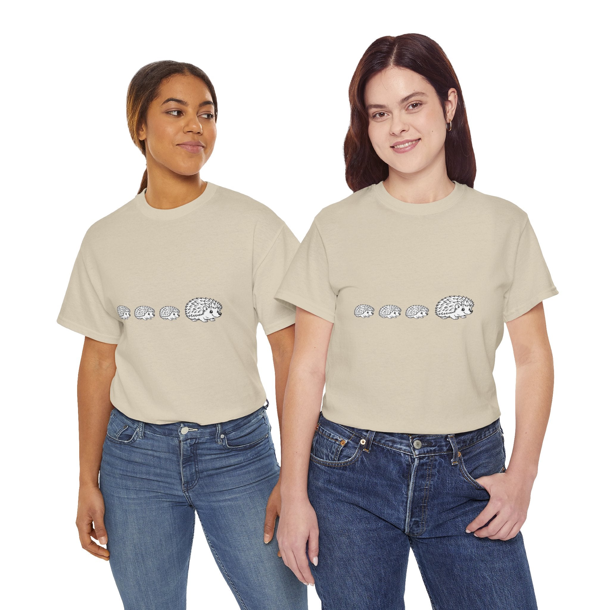 Cute Hedgehog Train T Shirt – Funny Growing Hedgehog Graphic Tee for Animal Lovers