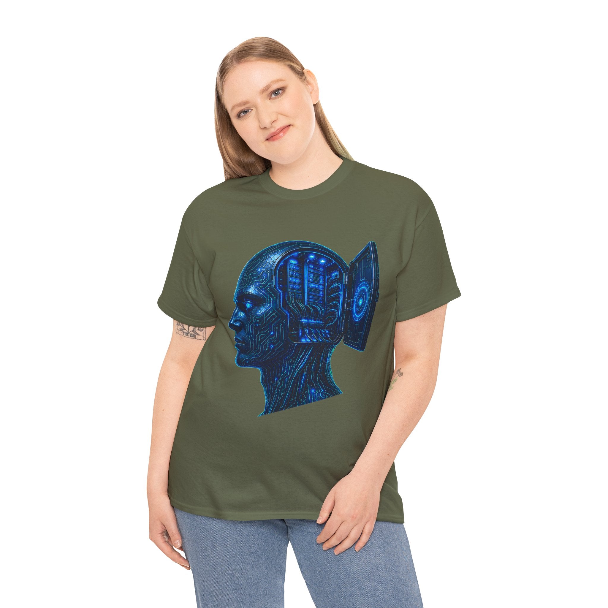 Mainframe Mind Cyberpunk Graphic T-Shirt | WildOrbit
