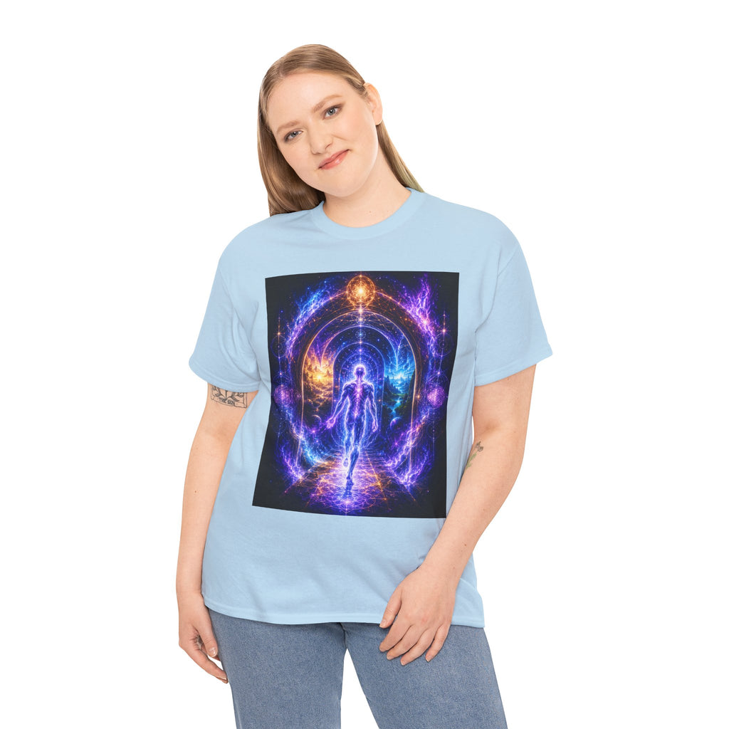 Beyond the Veil Cosmic Energy Shirt – Spiritual Ascension & Aura Graphic Tee