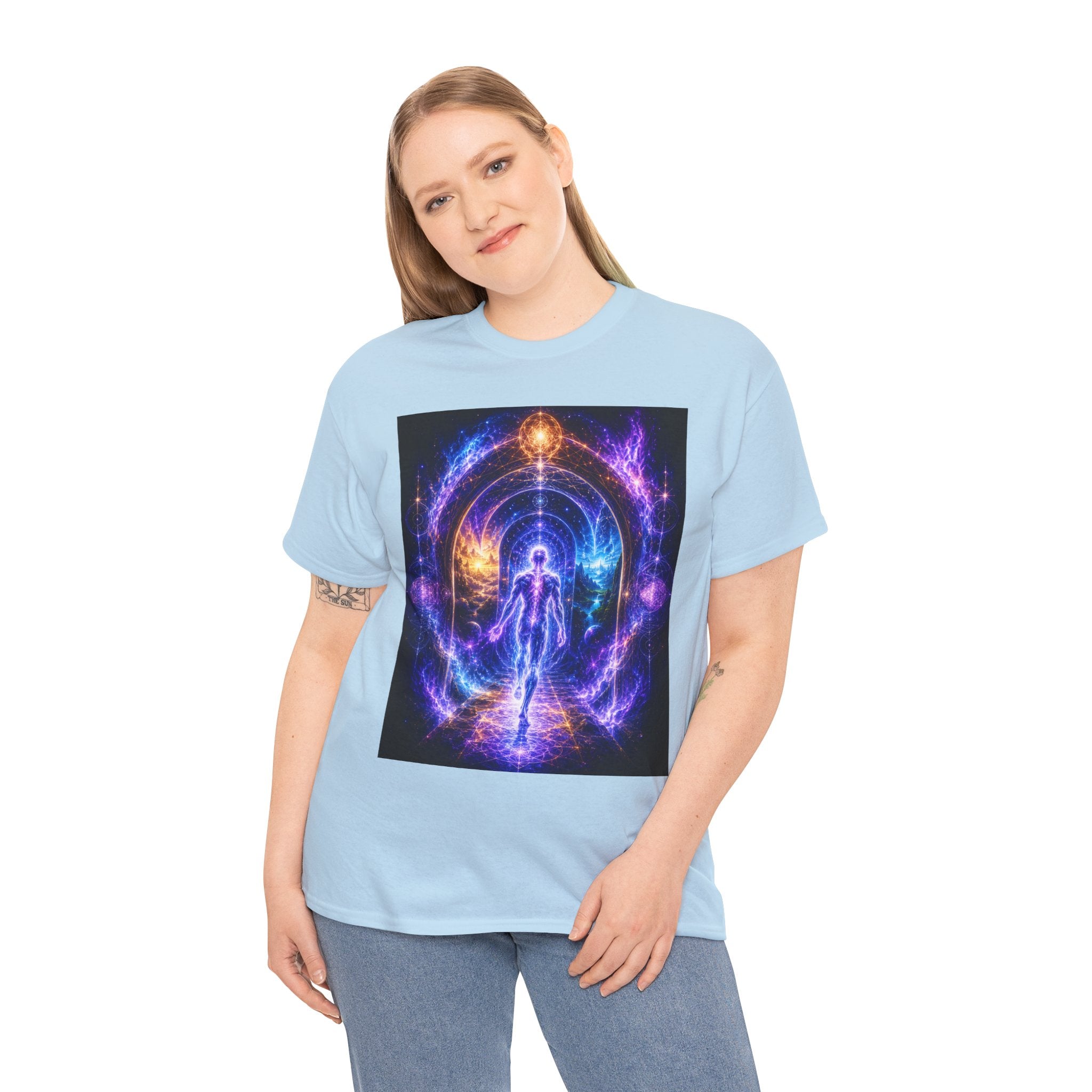 Beyond the Veil Cosmic Energy Shirt – Spiritual Ascension & Aura Graphic Tee