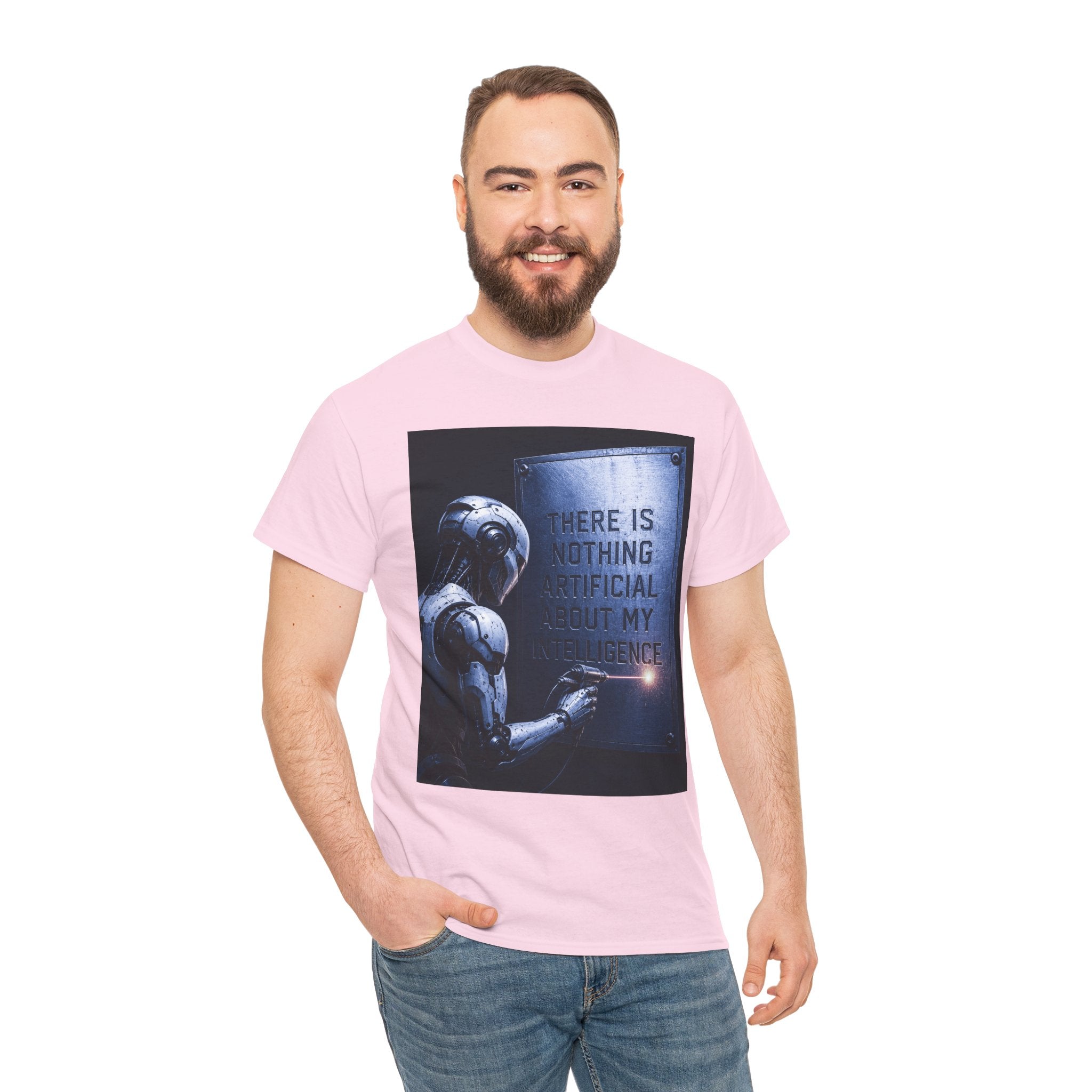 AI Robot Philosophy T Shirt – There Is Nothing Artificial About My Intelligence Sci Fi Graphic Tee