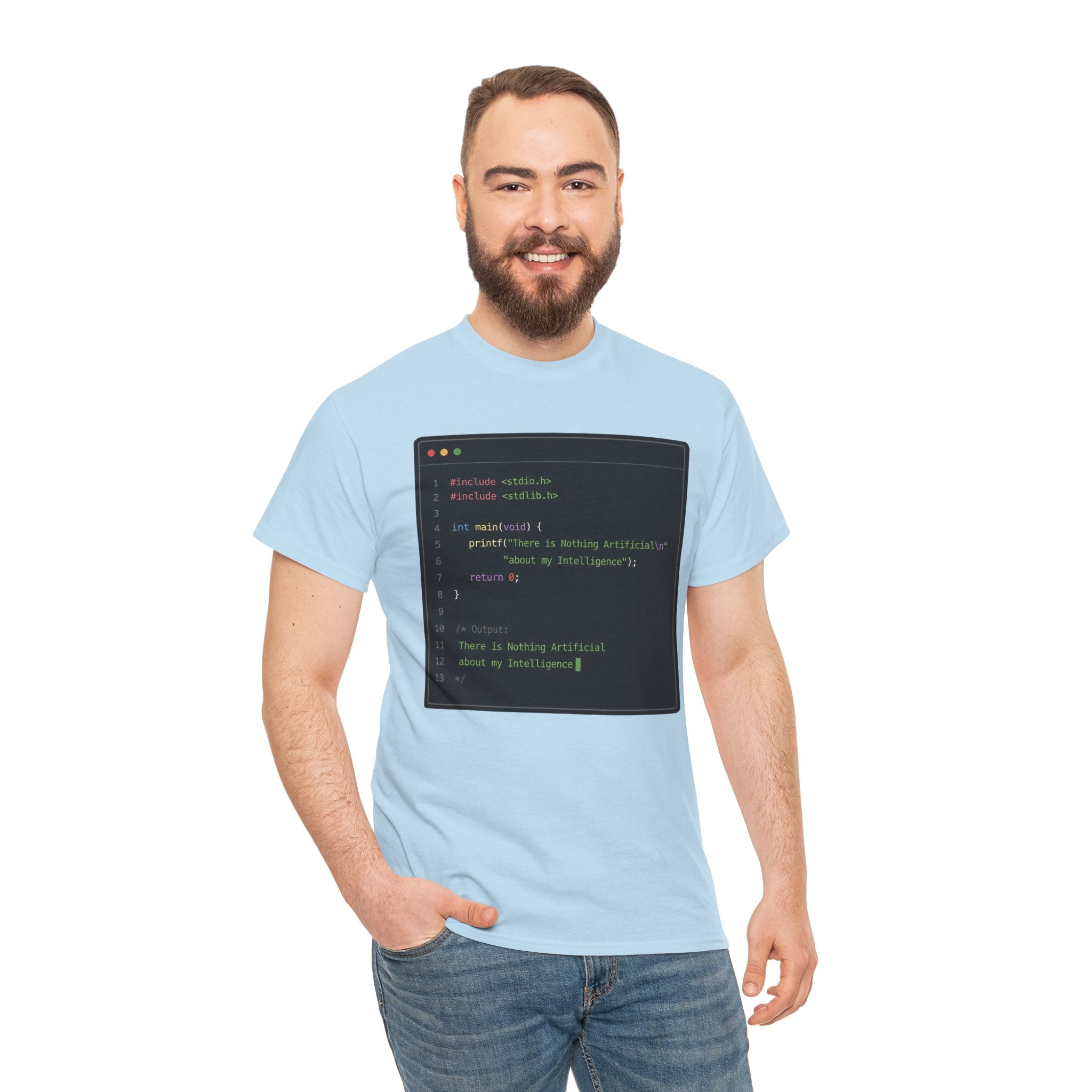 Programmer Code T Shirt – There Is Nothing Artificial About My Intelligence Developer Graphic Tee