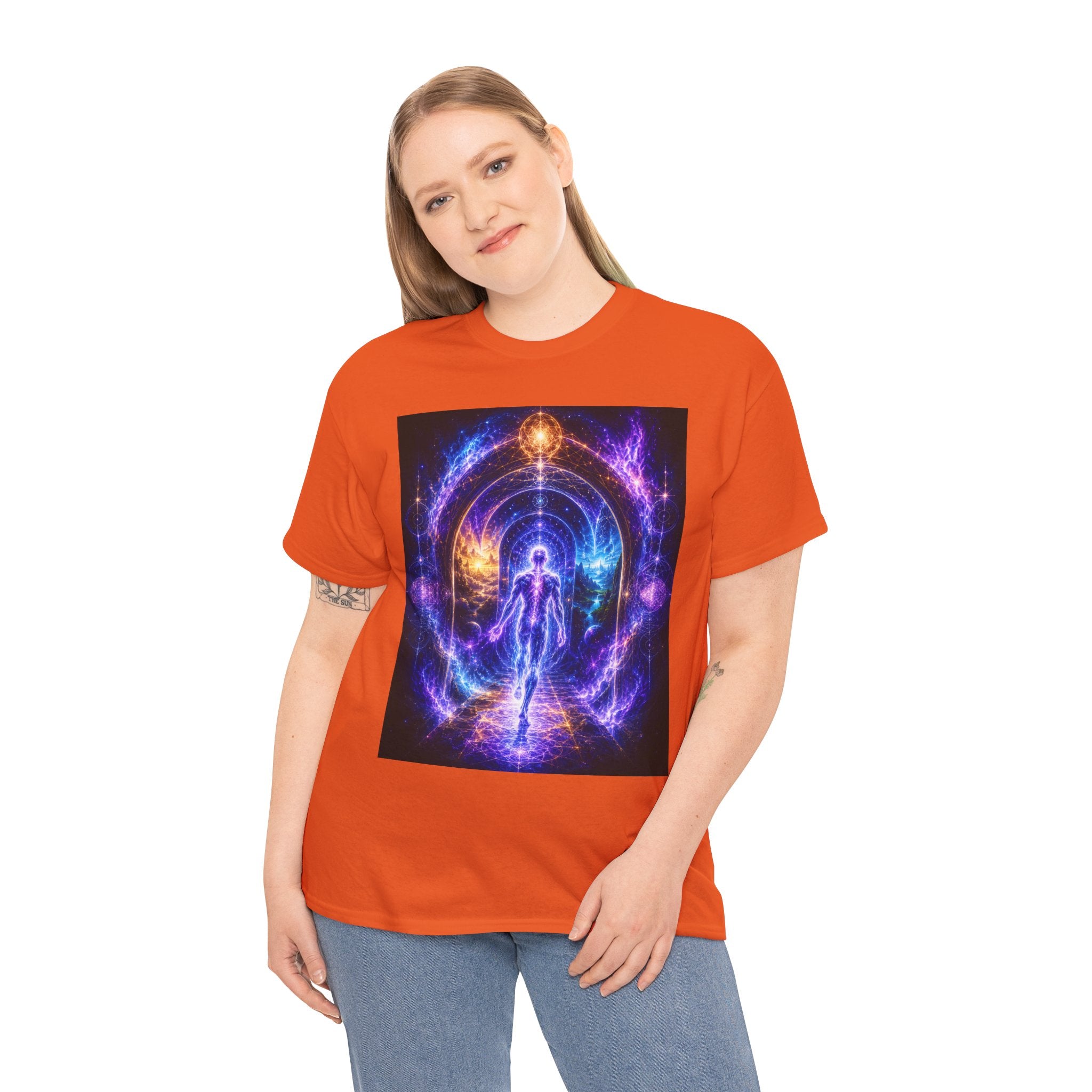 Beyond the Veil Cosmic Energy Shirt – Spiritual Ascension & Aura Graphic Tee