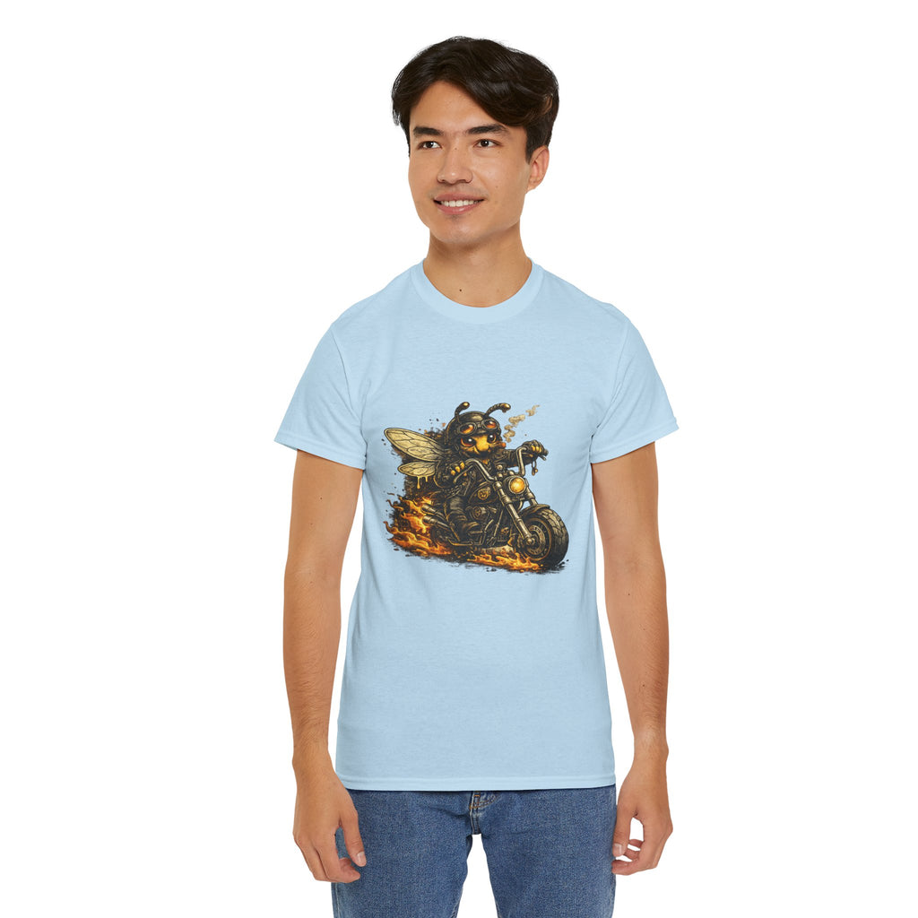 Biker Bee T Shirt – Funny Motorcycle Bee Graphic Tee for Biker & Bee Lovers