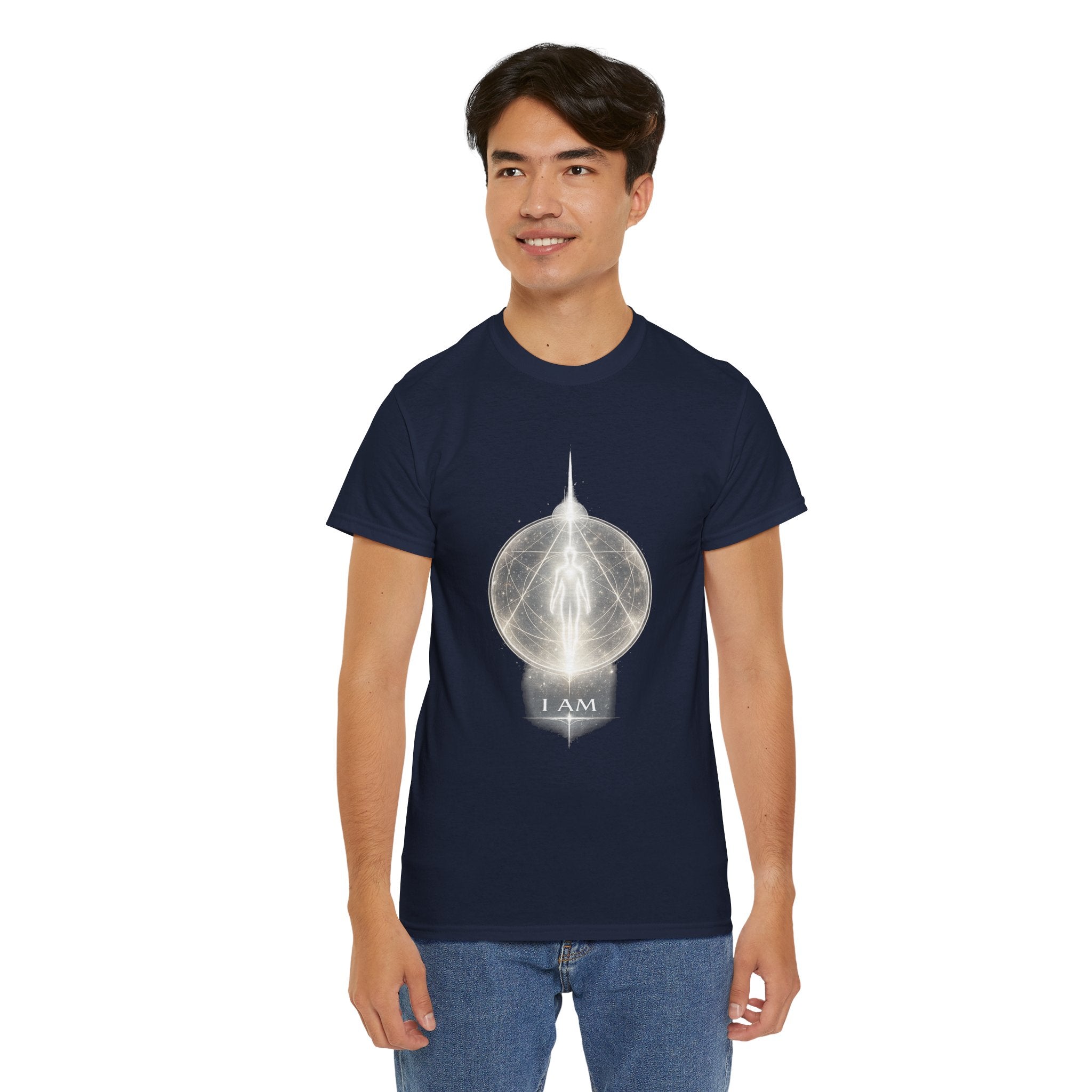 I AM Spiritual Energy T Shirt – Cosmic Light Being Meditation Graphic Tee