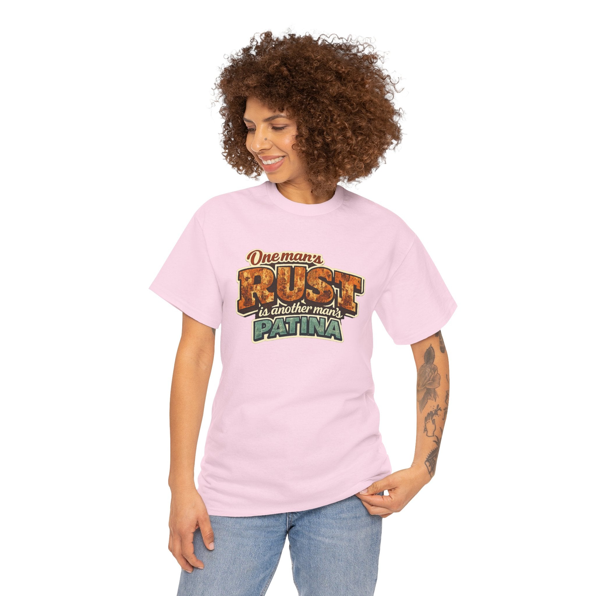 One Man’s Rust Is Another Man’s Patina Classic Car Enthusiast T-Shirt – Rust Patina Vintage Mechanic Tee