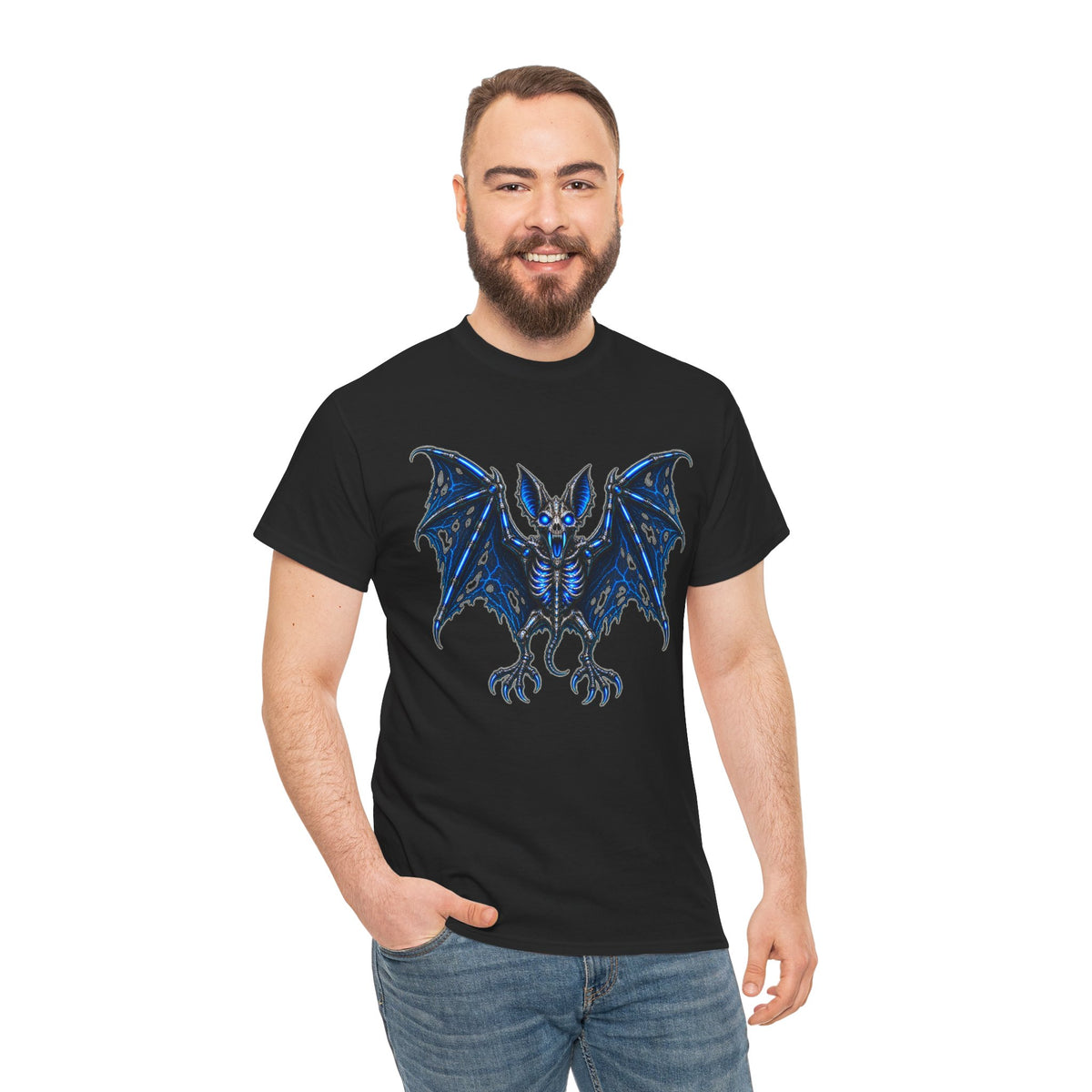 Reaper Bat Cyberpunk Graphic T-Shirt | WildOrbit