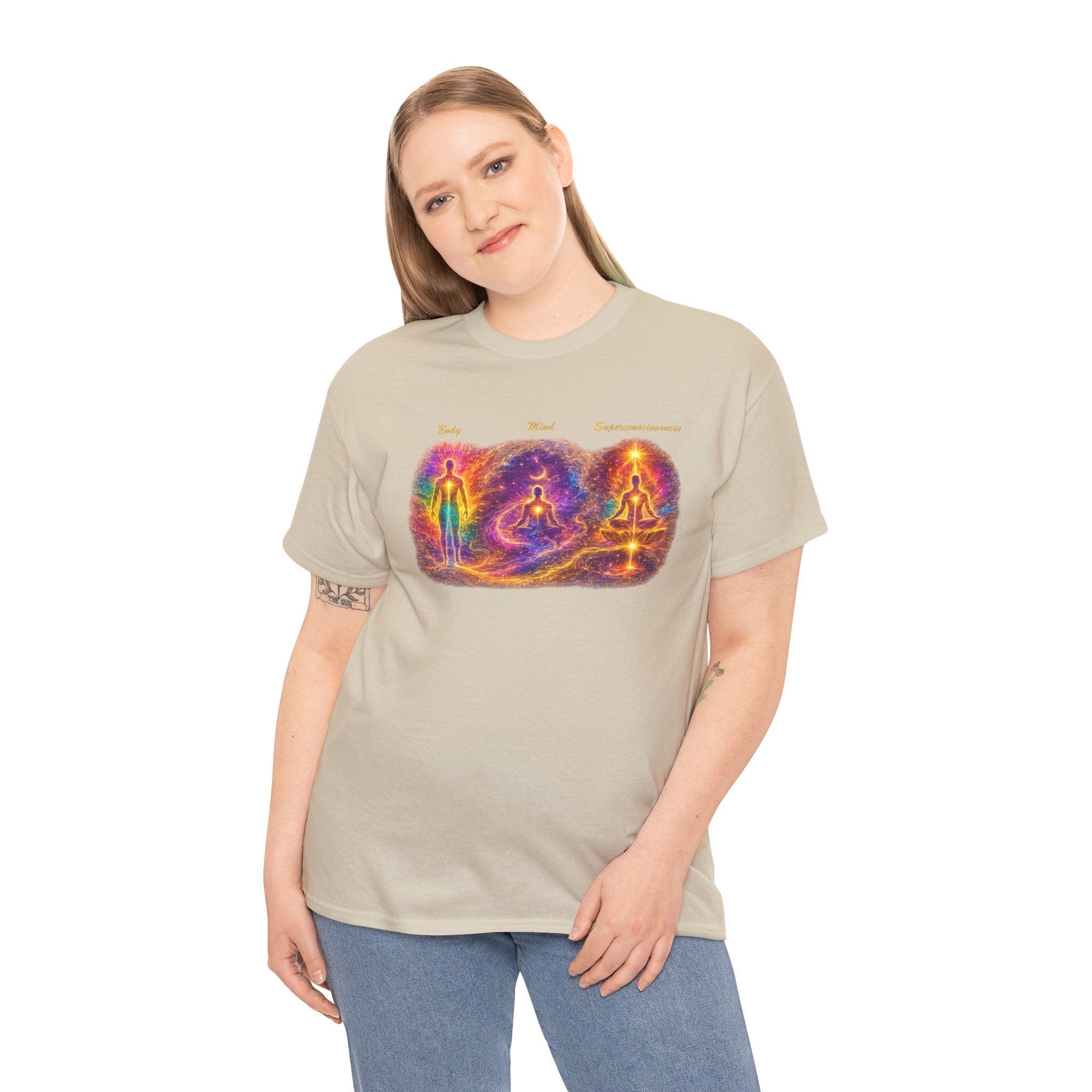 Body Mind Superconsciousness Meditation T Shirt – Chakra Healing Yoga Graphic Tee