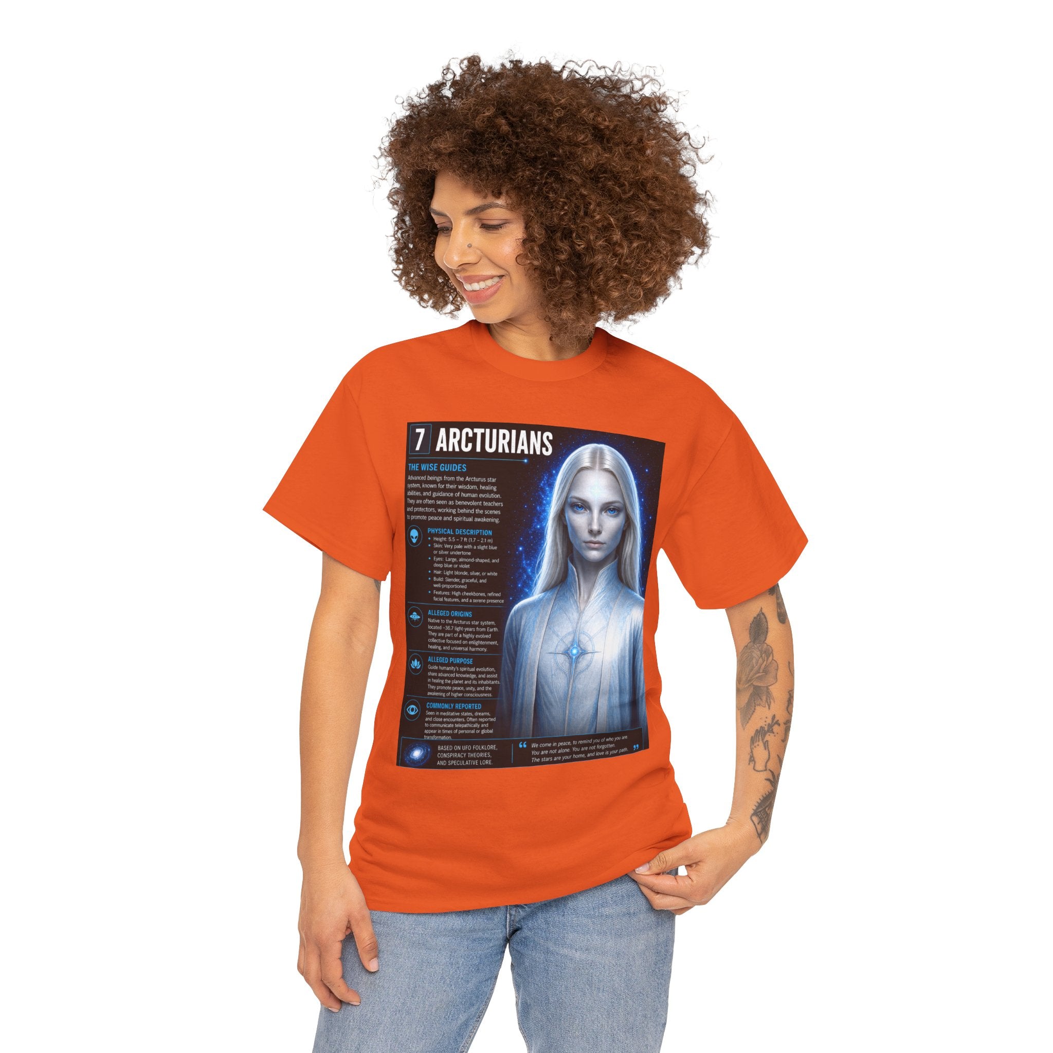 Arcturians Alien T-Shirt – Ancient Aliens Sci-Fi Informational Graphic Tee for UFO Fans