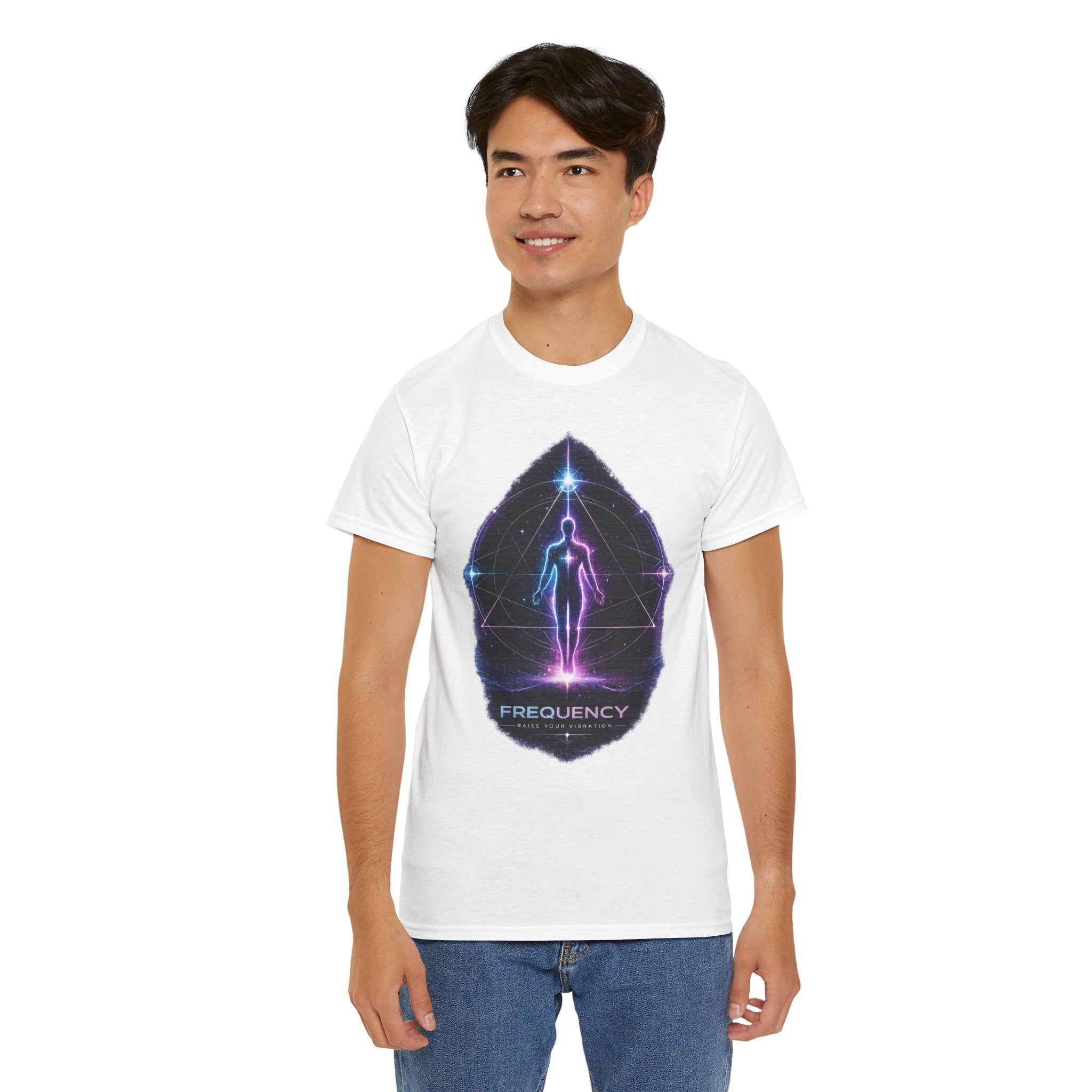 Frequency Vibration T Shirt – Spiritual Awakening Cosmic Energy Graphic Shirt