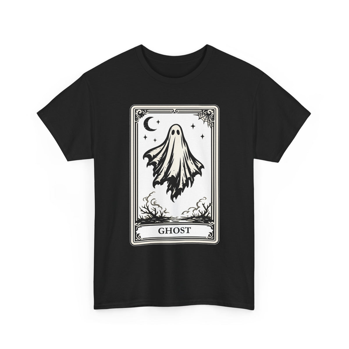 Ghost Tarot Card Halloween Graphic T-Shirt | WildOrbit