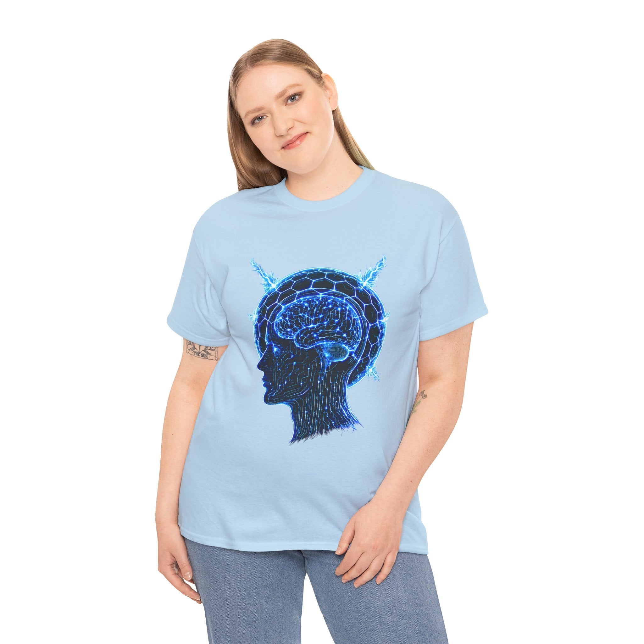 Neural Firewall Cyberpunk Graphic T-Shirt | WildOrbit