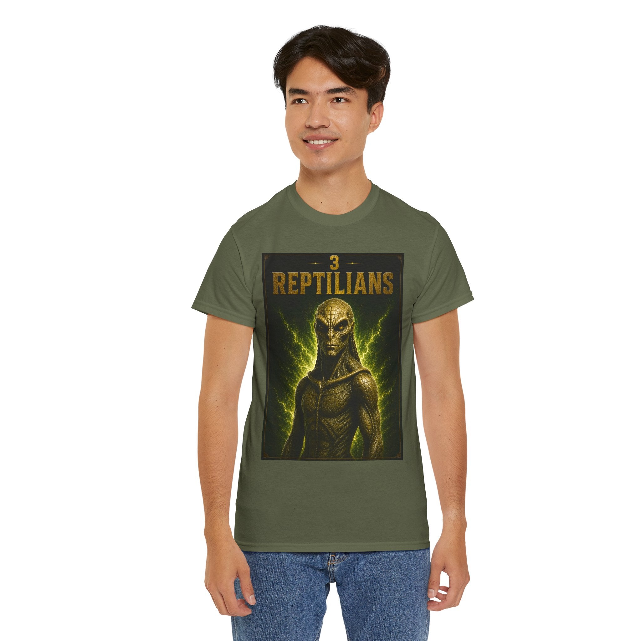 Reptilian Alien T-Shirt – Ancient Aliens Sci-Fi UFO Graphic Tee for Men & Women