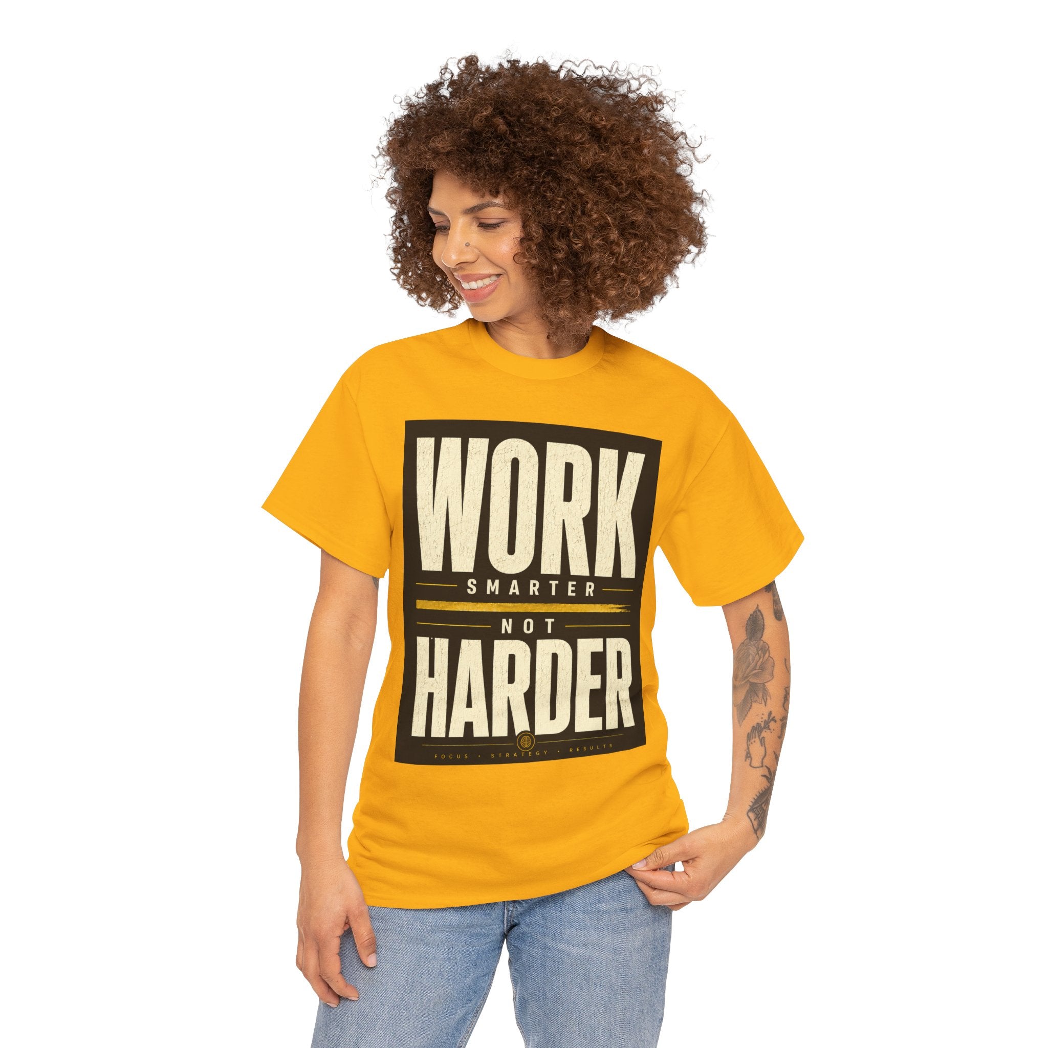 Work Smarter Not Harder T-Shirt – Motivational Quote Graphic Tee for Entrepreneurs & Professionals