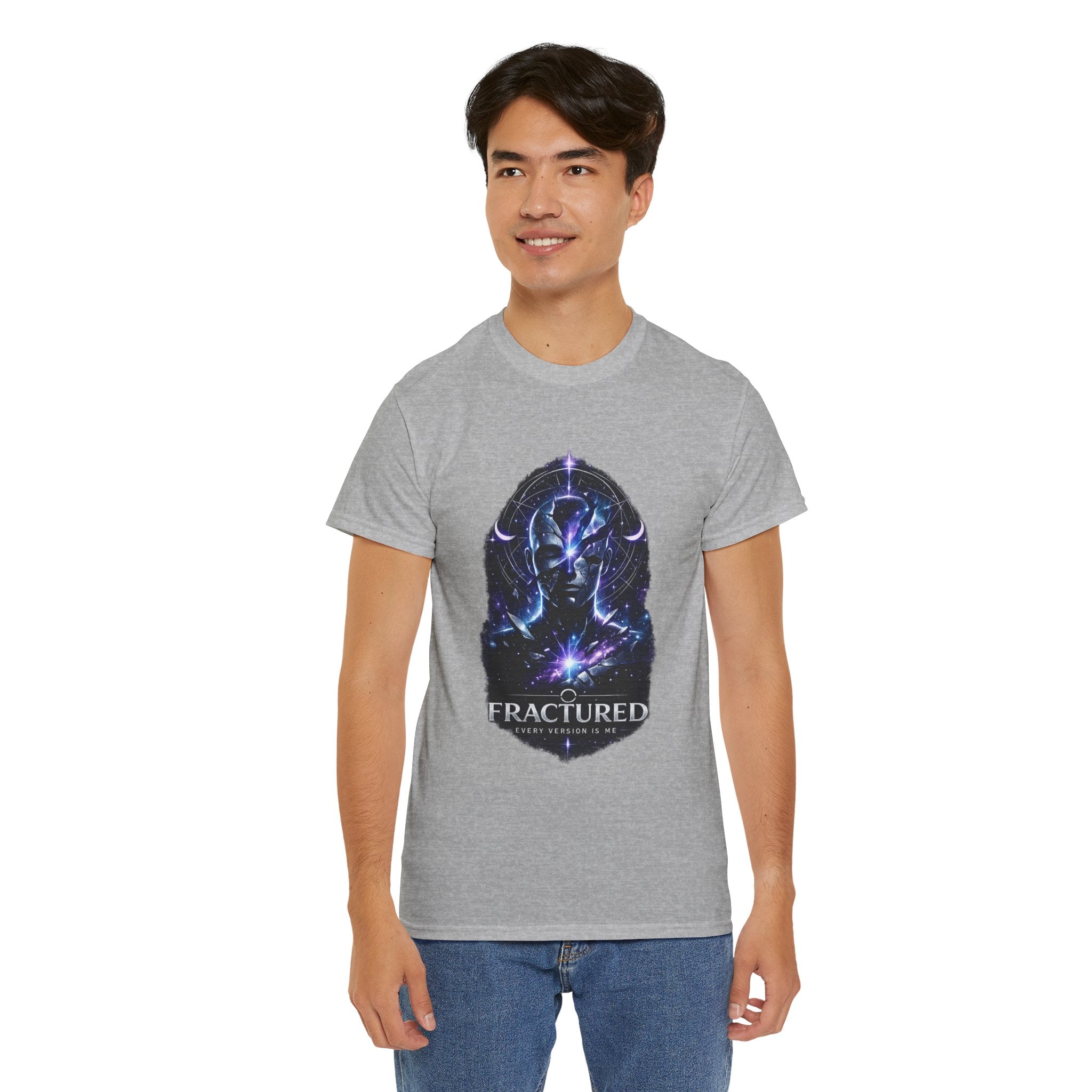 Fractured Cosmic Meditation Shirt – Dark Spiritual Galaxy Graphic T Shirt