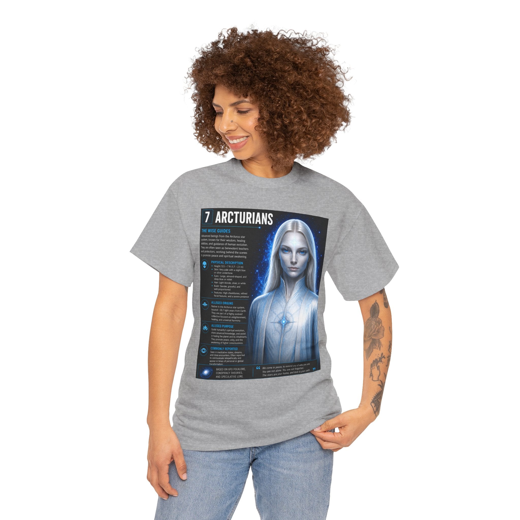 Arcturians Alien T-Shirt – Ancient Aliens Sci-Fi Informational Graphic Tee for UFO Fans