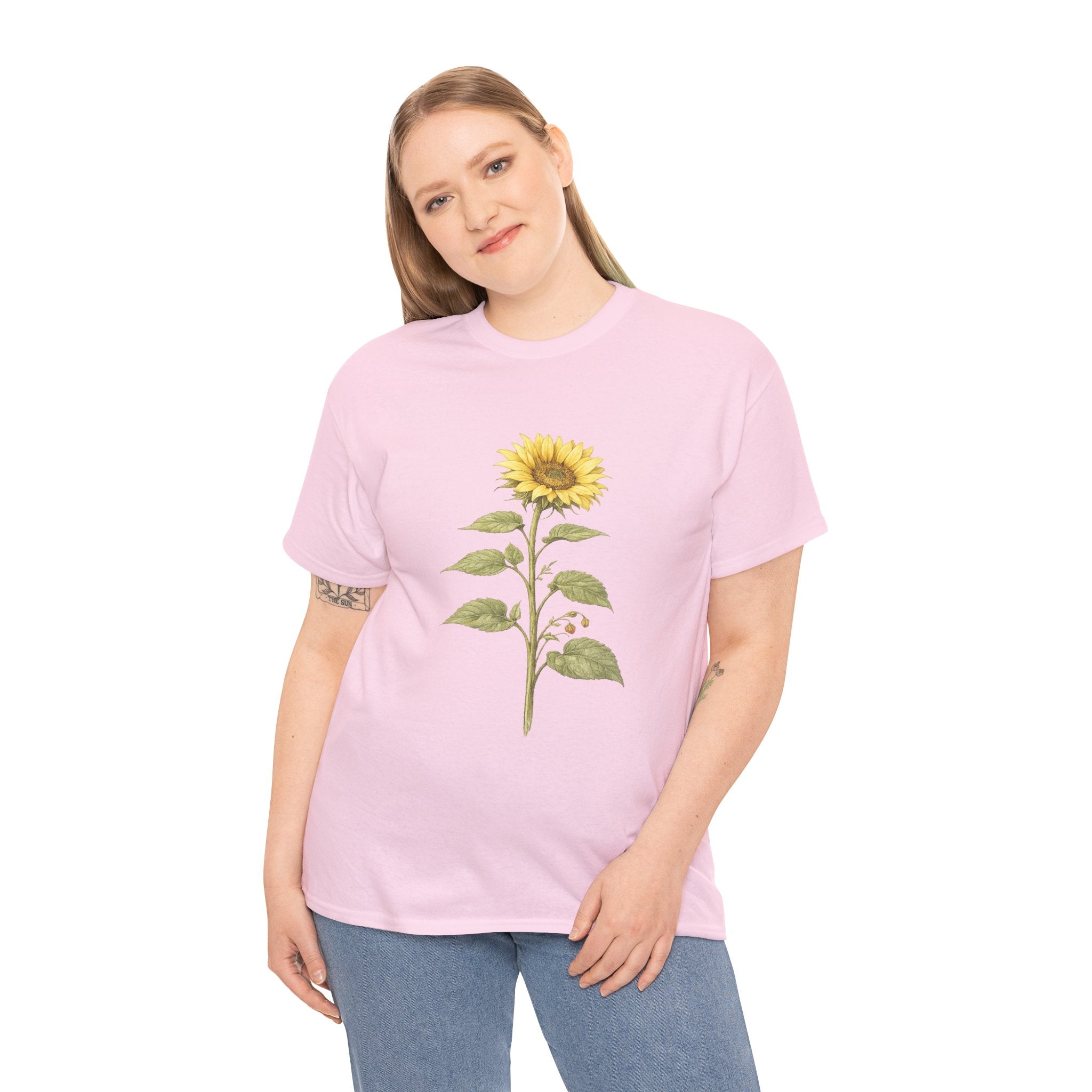 Sunflower Botanical T Shirt – Cottagecore Floral Graphic Tee for Nature Lovers