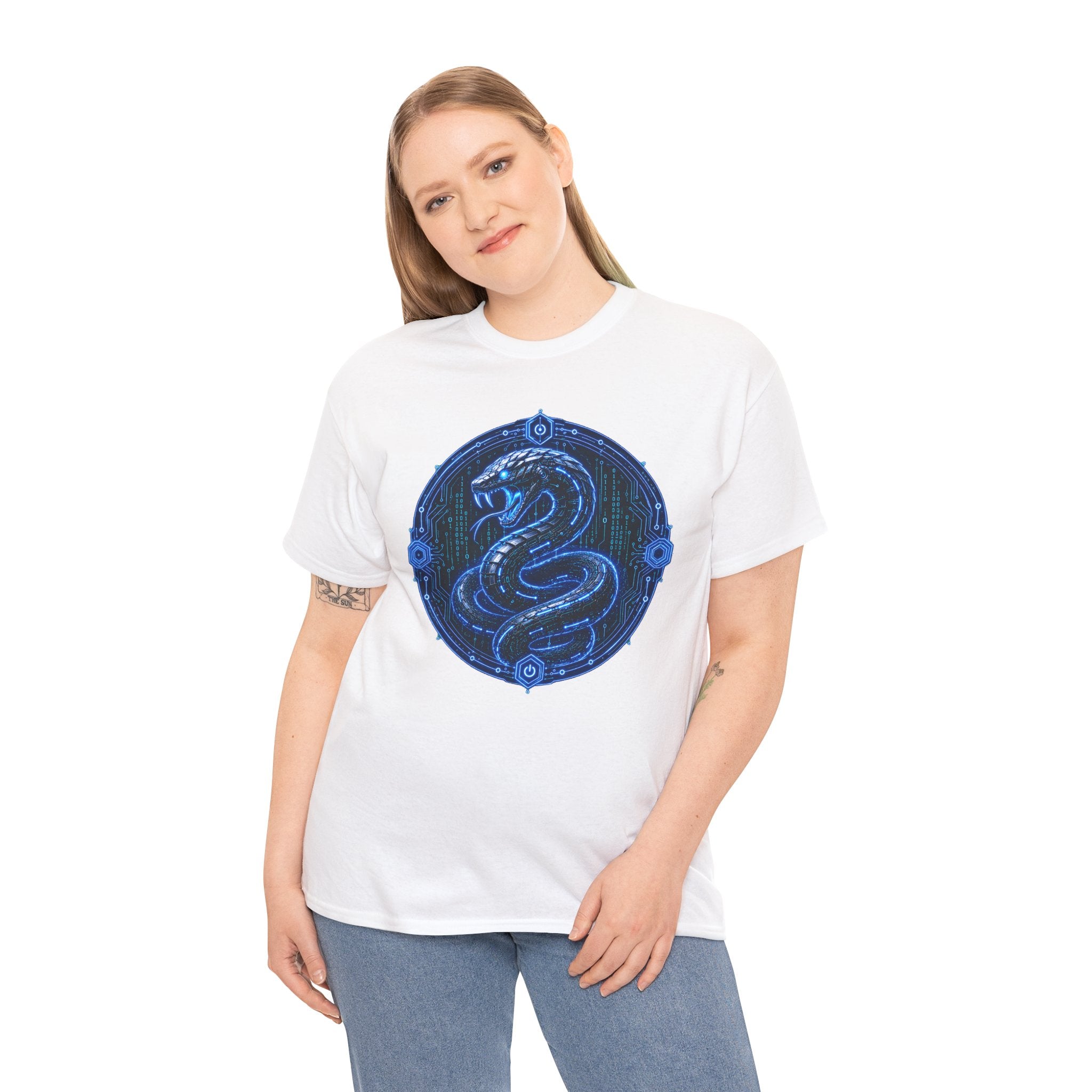 Cyber Serpent Cyberpunk Graphic T-Shirt | WildOrbit