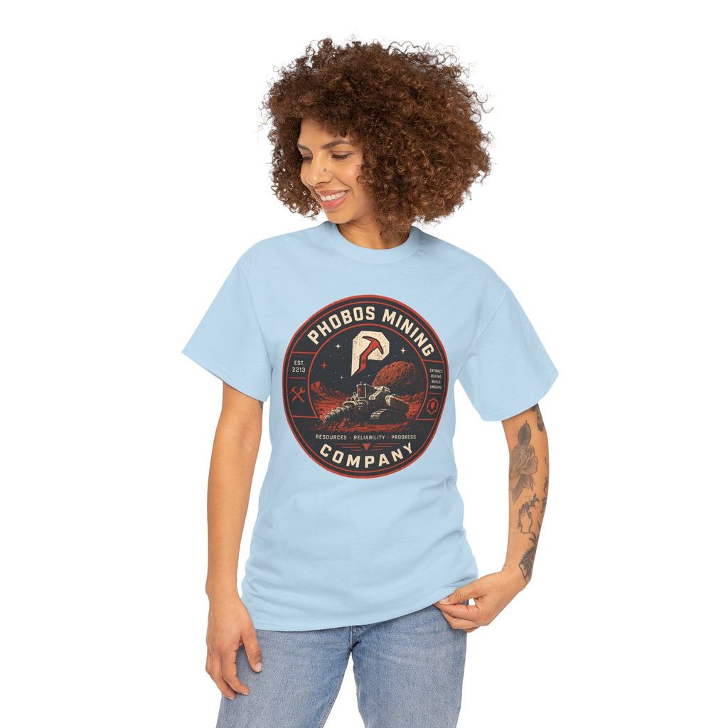 Phobos Mining Company T Shirt – Retro Sci Fi Space Mining Graphic Tee