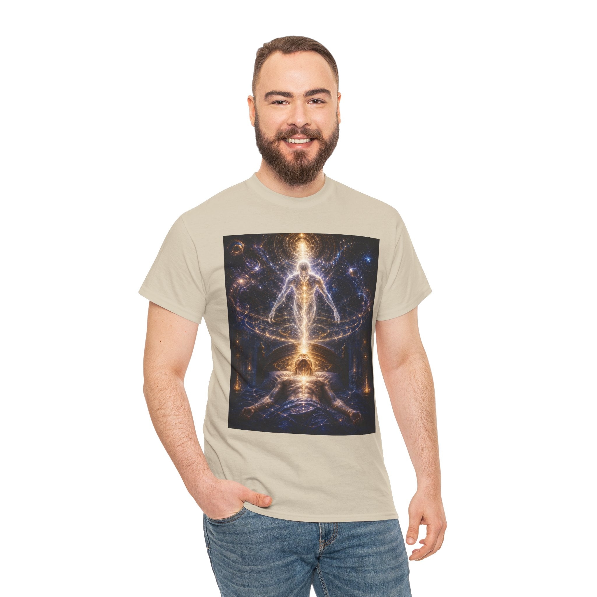 Return to Body Spiritual T Shirt – Cosmic Energy Alignment Meditation Graphic Tee