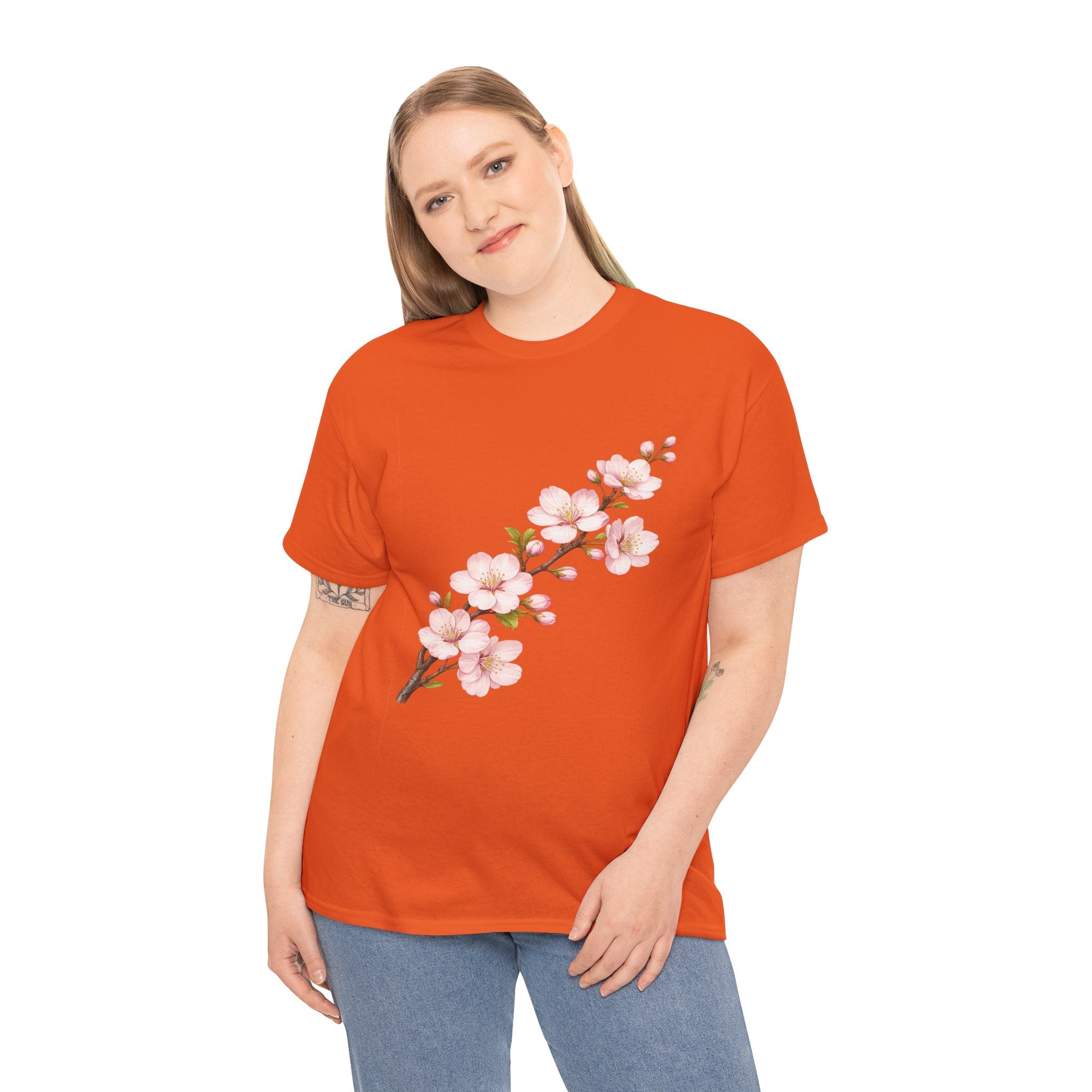 Sakura Cherry Blossom T Shirt – Pink Floral Branch Graphic Tee for Nature Lovers